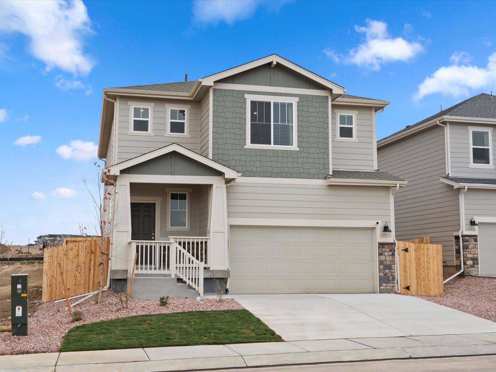 The Timberline floorplan exterior image taken at a Meritage Homes community in Colorado Springs, CO.