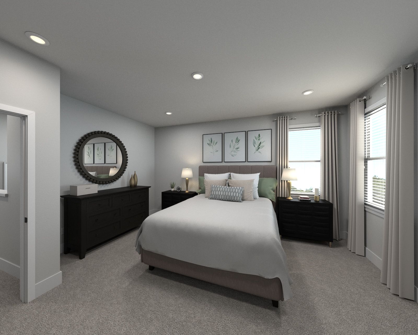 Virtually Staged Primary Suite:The primary suite offers a private retreat.