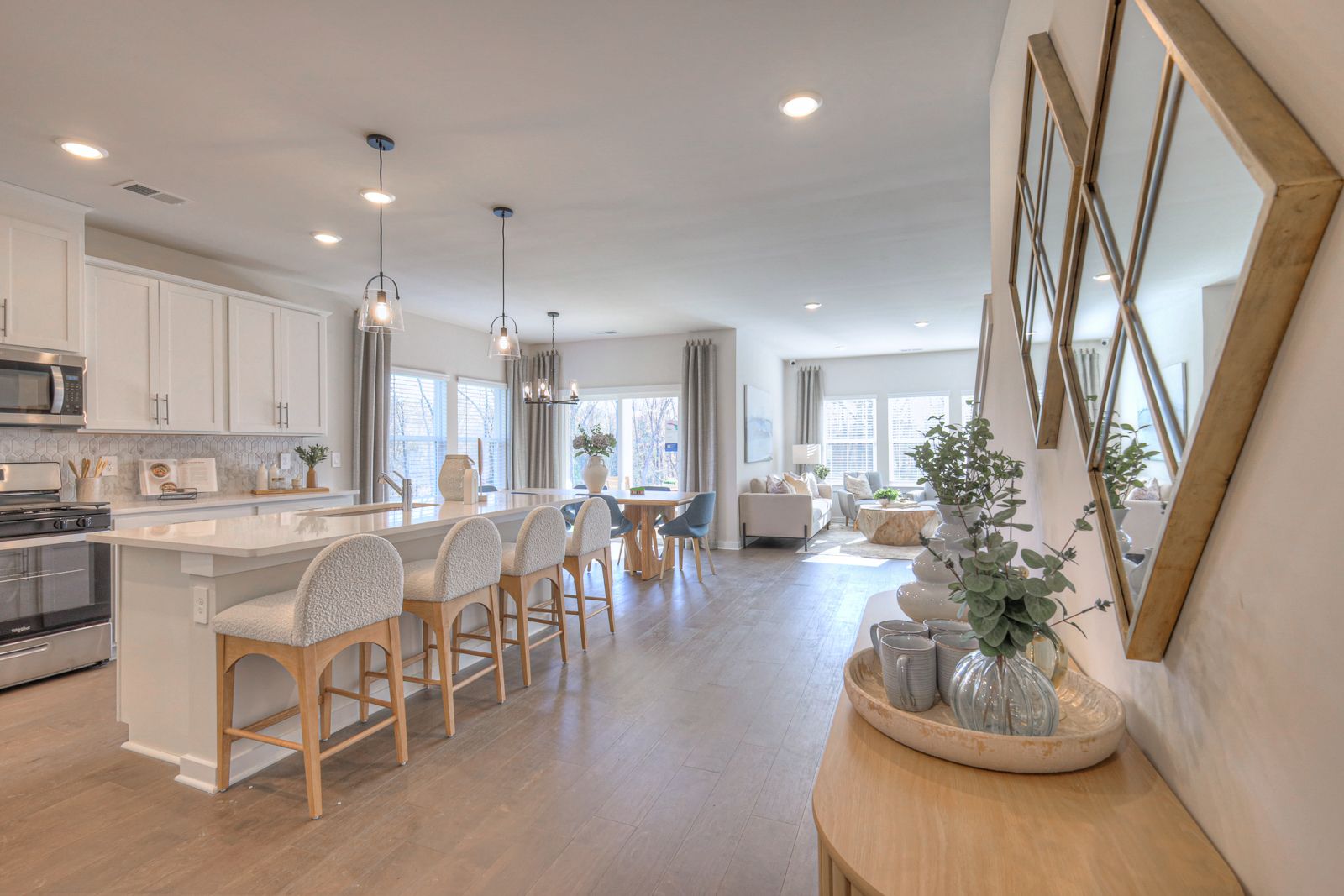The open-concept floorplan makes entertaining easy.