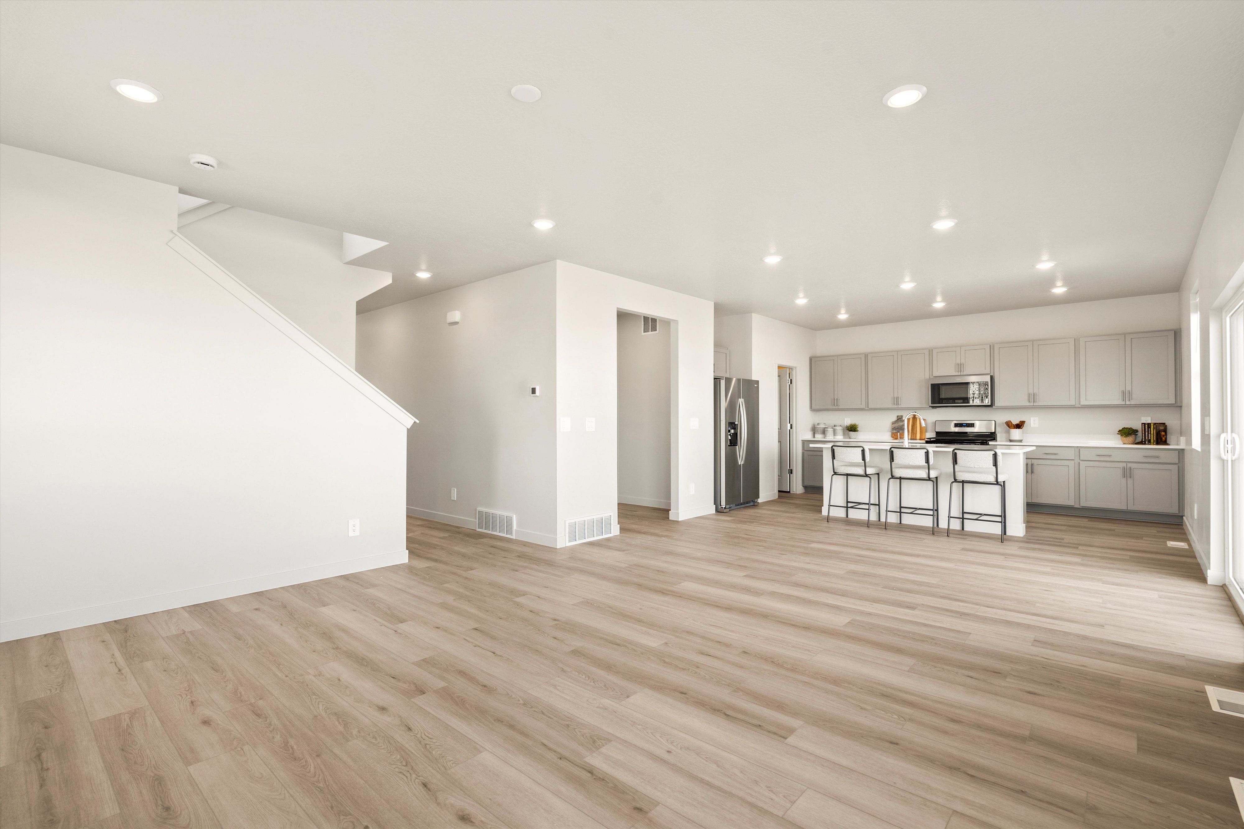 Kitchen:The Solitude floorplan interior image taken at a Meritage Homes Community in Tooele, UT.