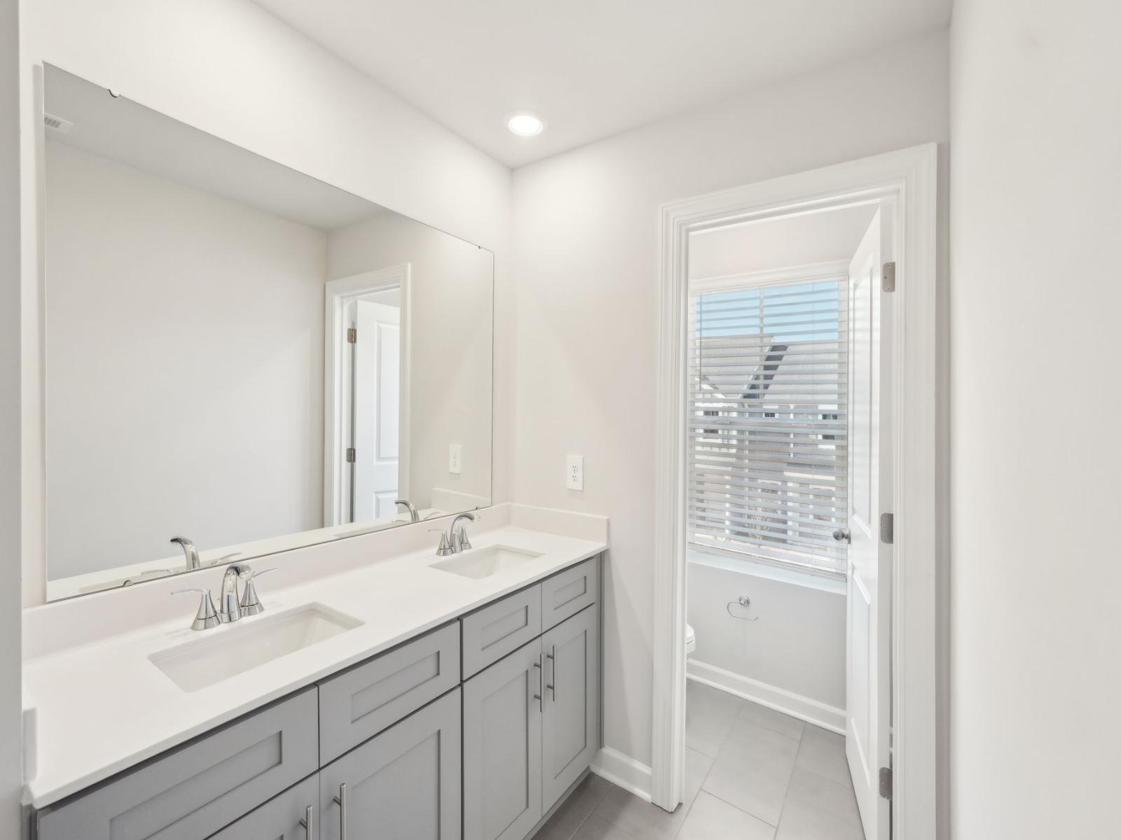 Primary Bathroom:The primary bathroom features a private space and walk-in shower.