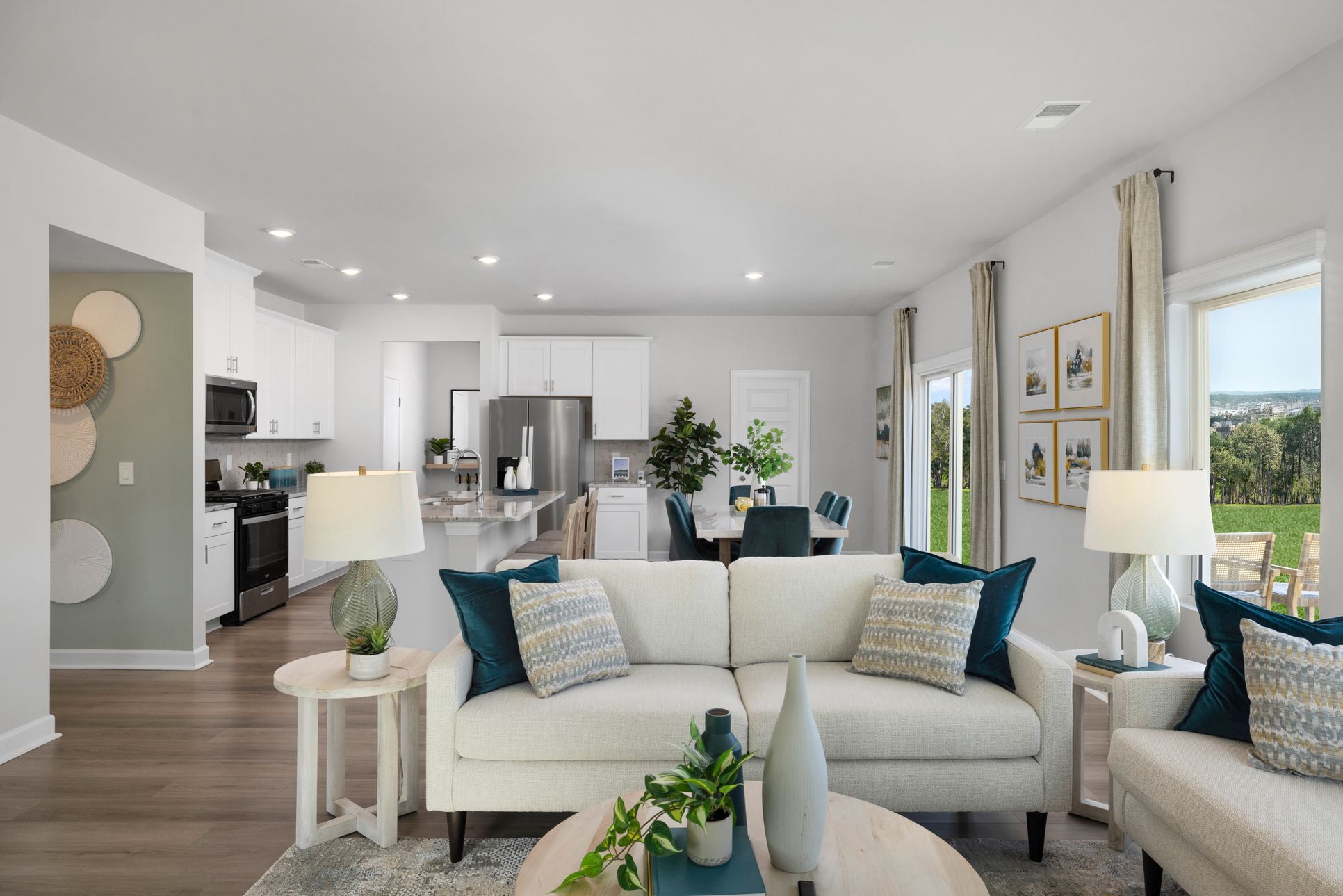 GRN_BrayfieldManor_Brentwood_Livingroom_708PenfoldPointe_Model:Welcome to the Brentwood model at Brayfield Manor.