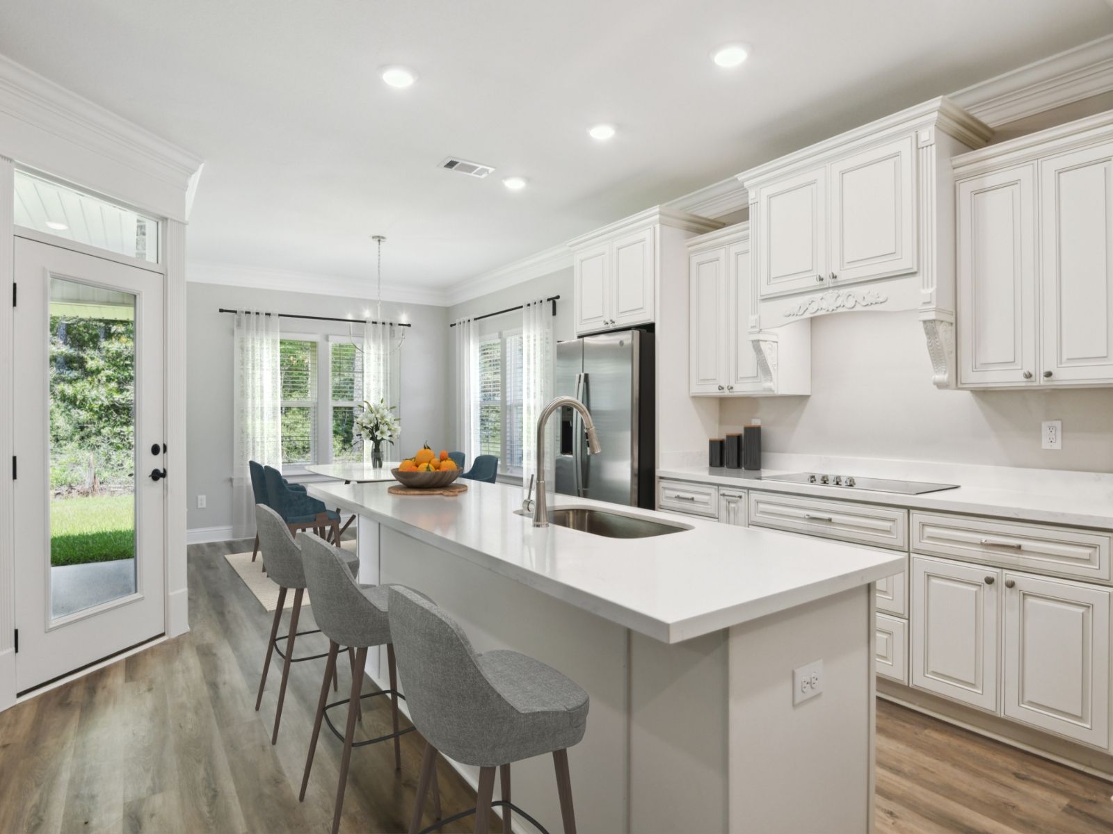 Kitchen in the Jules floorplan at a Meritage Homes community in Gulfport, MS.:Kitchen in the Jules floorplan at a Meritage Homes community in Gulfport, MS.