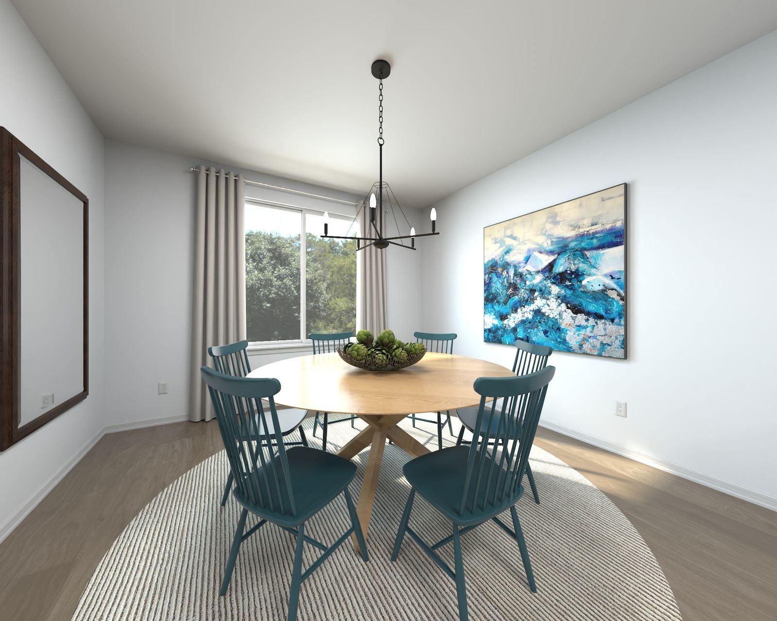 Rendering of the Oakhurst Floorplan Dining.:Rendering of the Oakhurst Floorplan.