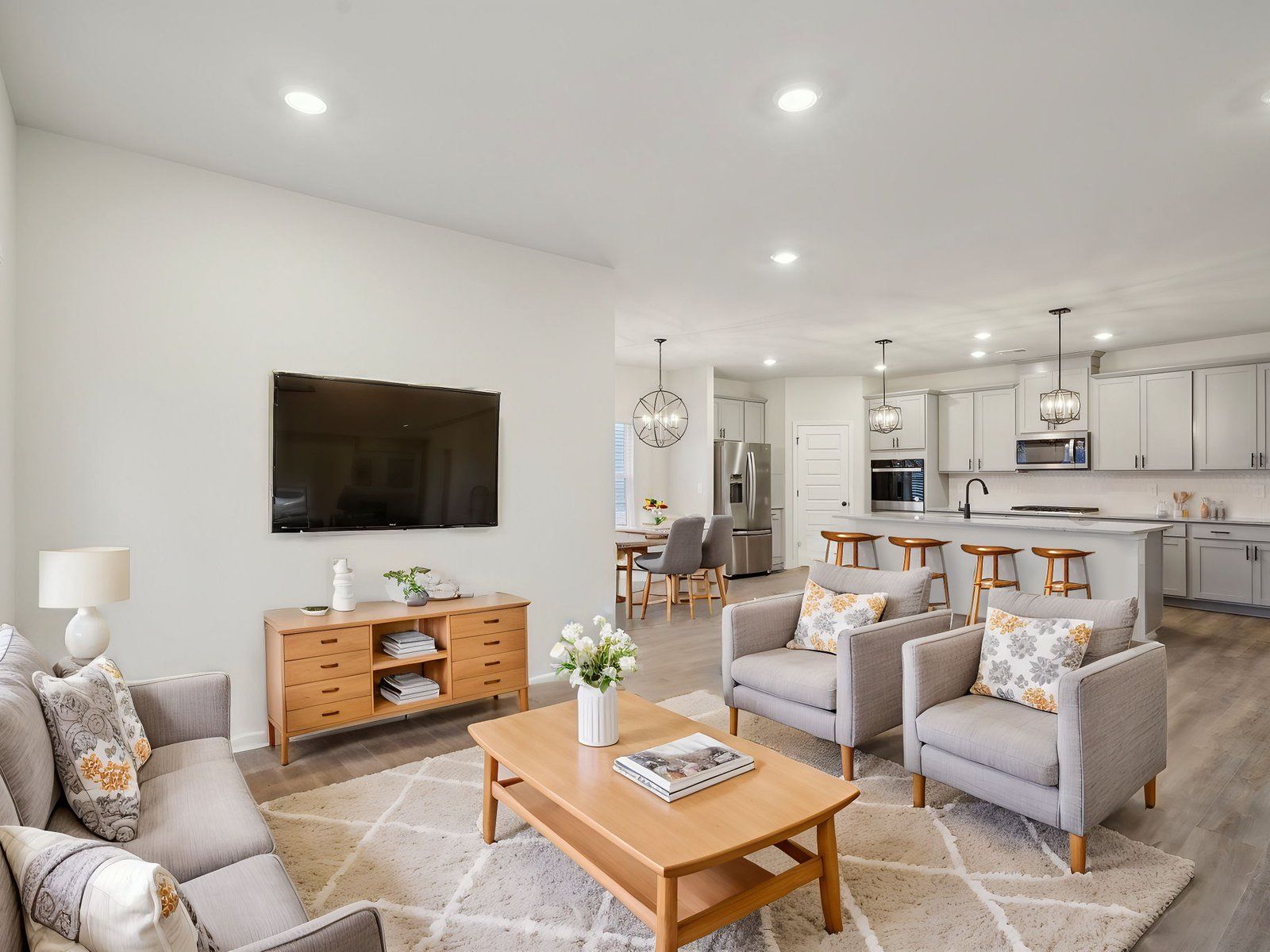 Great Room:The Gibson floorplan with the Distinct 1 interior package.