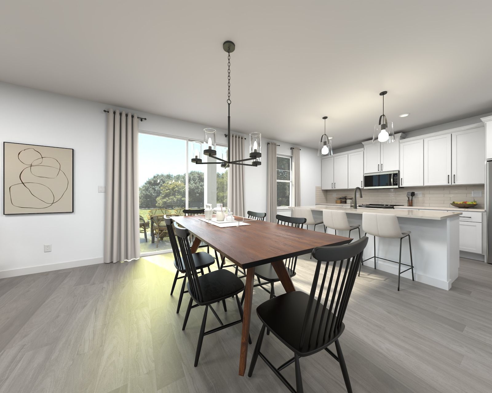 Rendering of the Prato Dining Room:Rendering of the Prato Dining Room