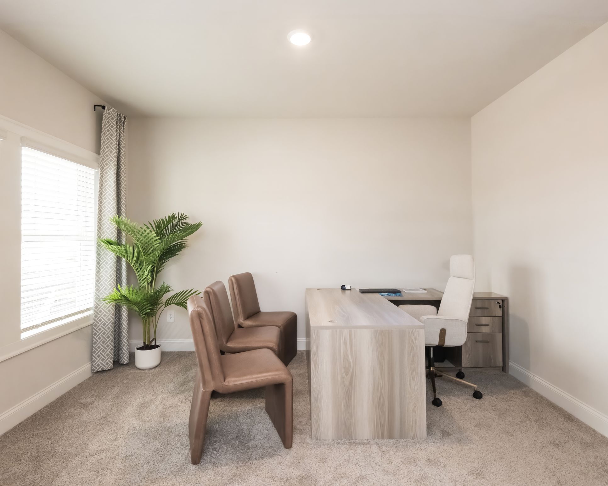 Take a work call or complete homework in the home office.