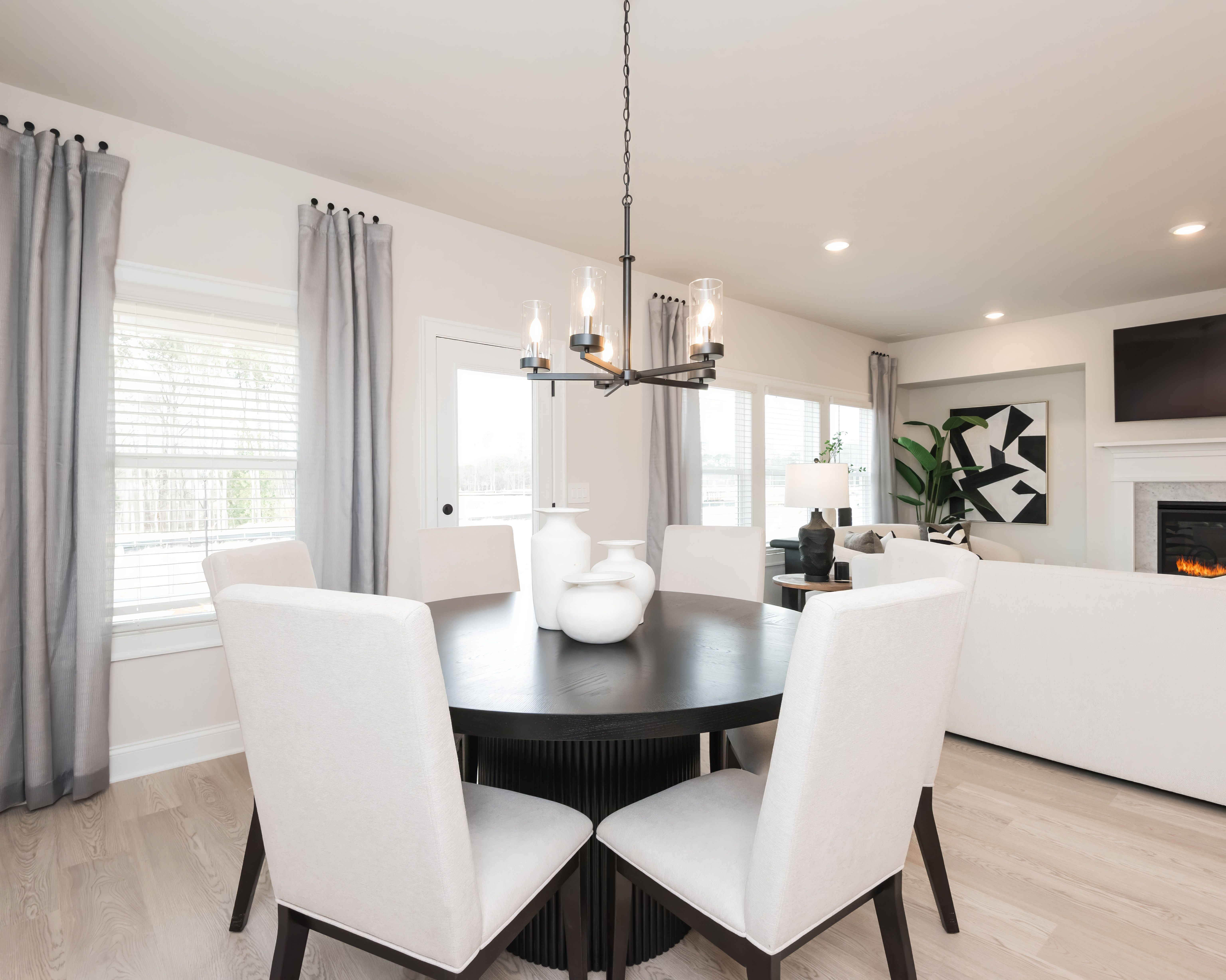 Dining Room:The Johnson floorplan with the Lush White interior package modeled at Martin Springs.
