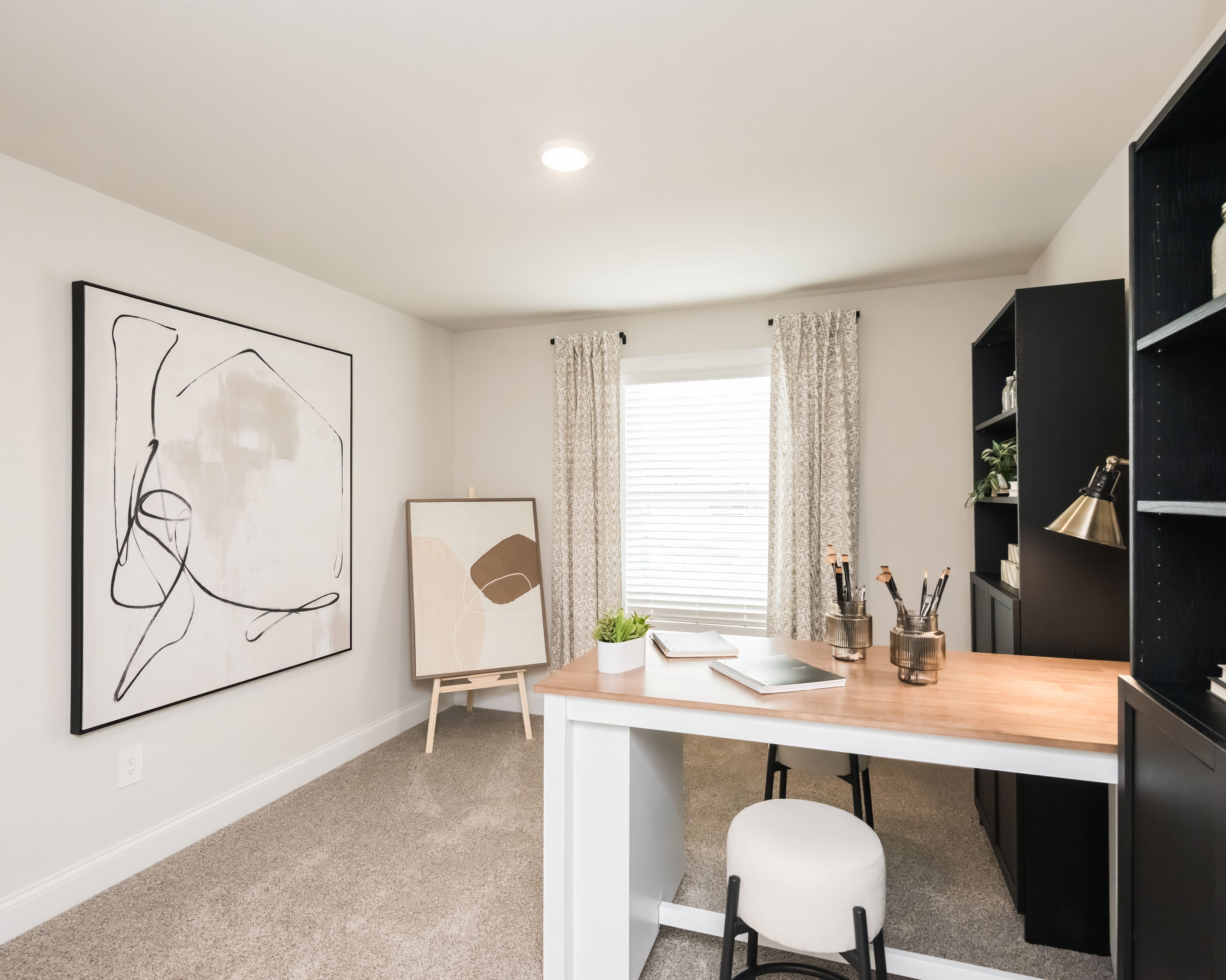 Secondary Bedroom:The Johnson floorplan with the Lush White interior package modeled at Martin Springs.