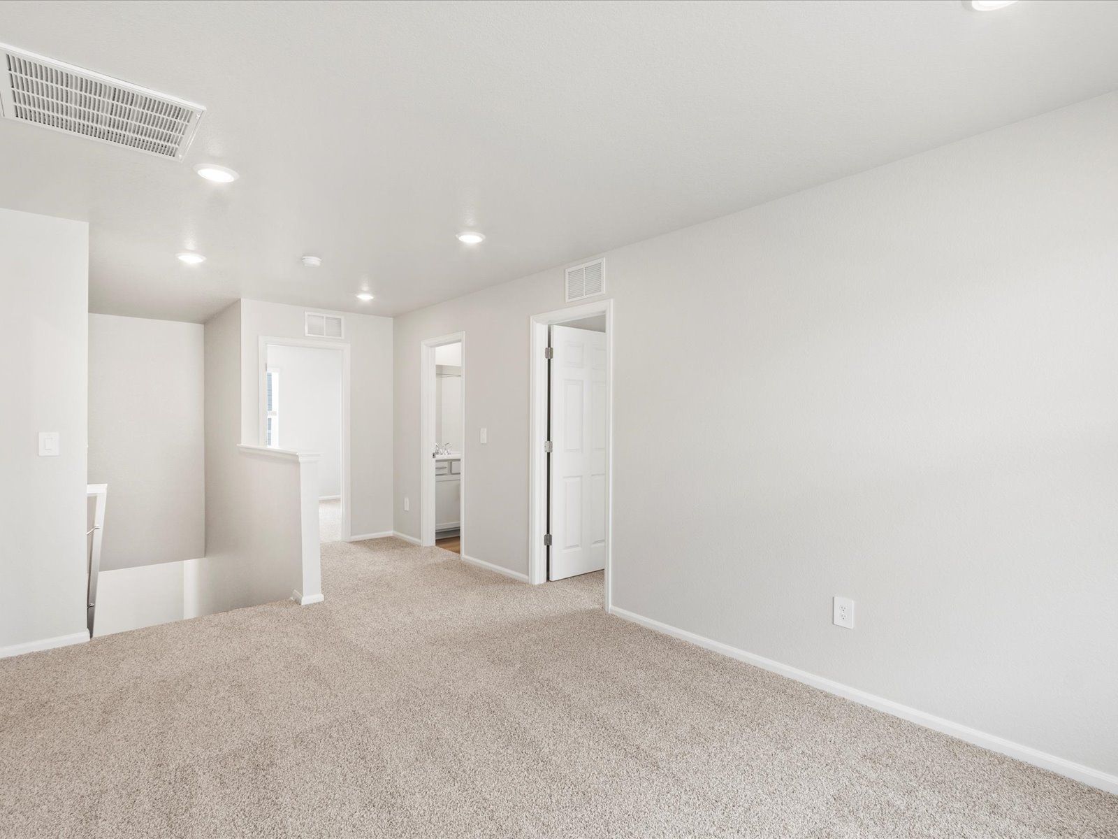 Landing:The Pagosa floorplan interior image taken at a Meritage Homes community in Greeley, CO.