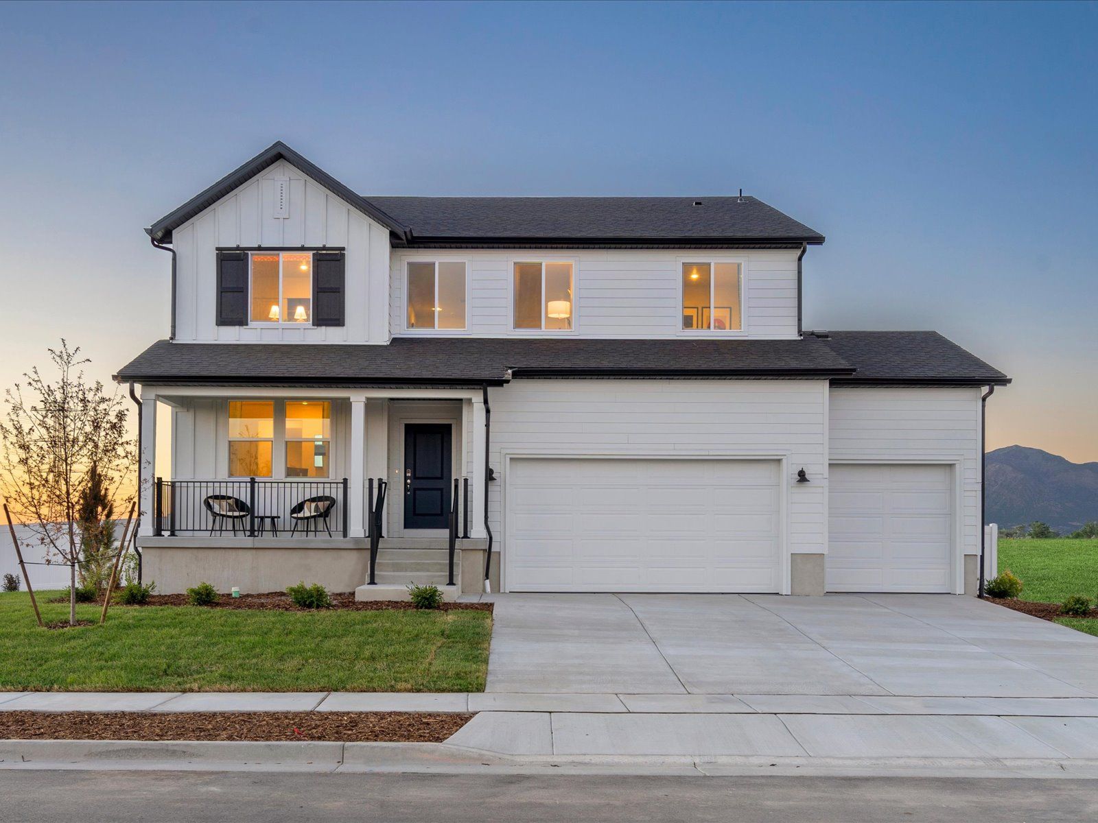 The Residence 6 floorplan exterior image taken at a Meritage Homes Community in West Haven, UT.