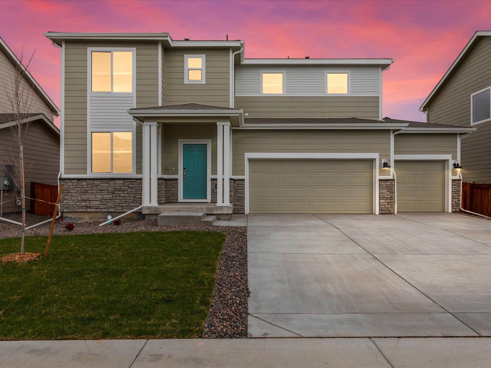 Exterior:The Monarch floorplan image taken at a Meritage Homes community in Severance, CO
