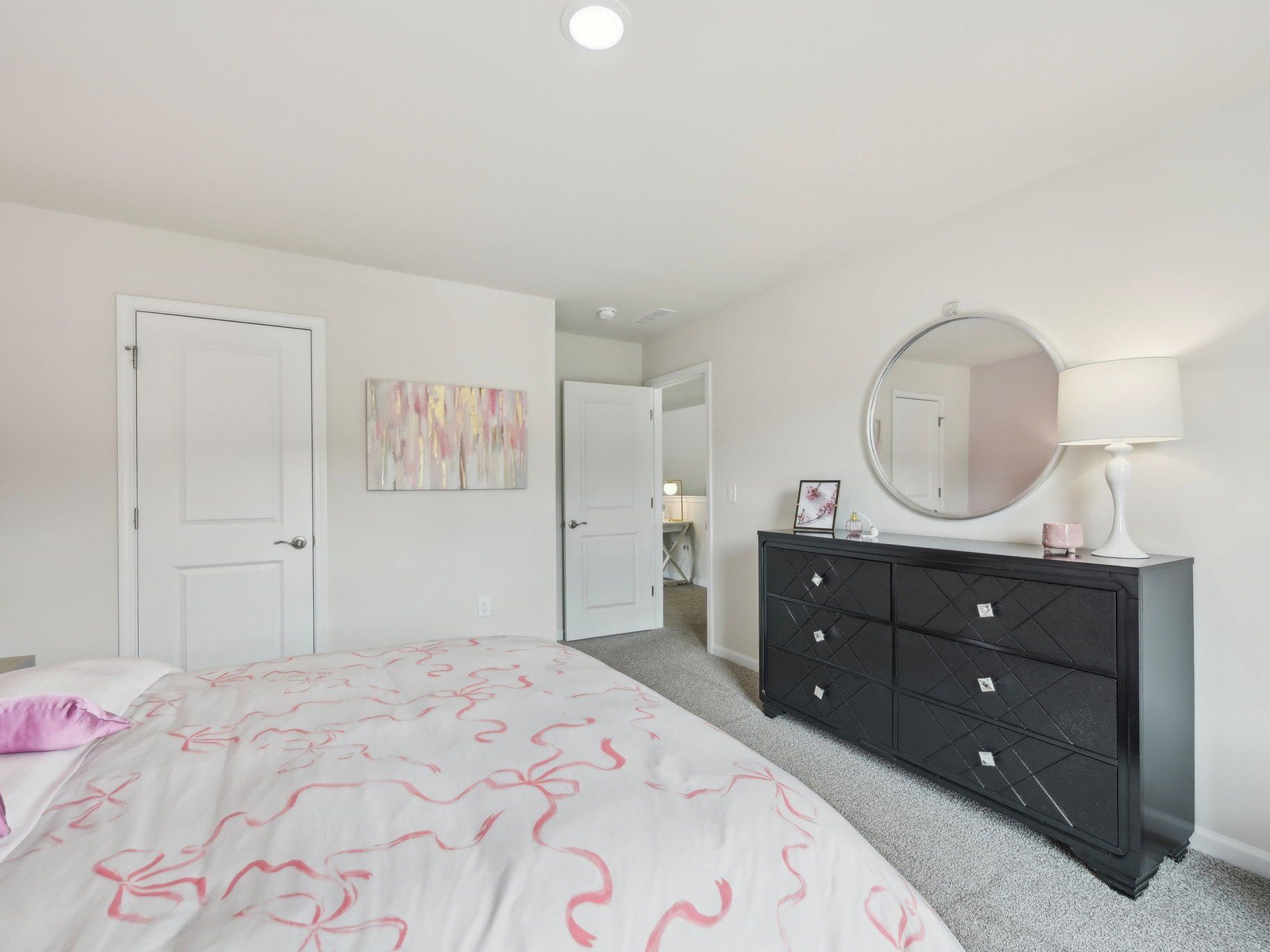 Secondary Bedroom:Secondary bedroom in the Sherwood floorplan at Oak Manor in Garner, NC.