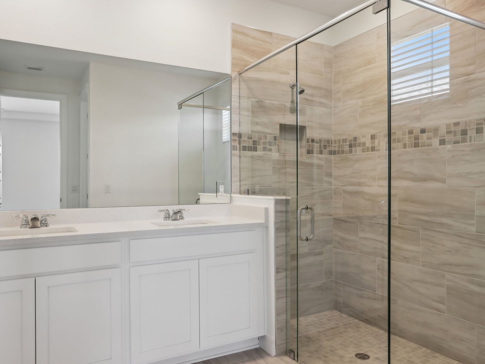 Primary bathroom in the Cardinal floorplan at 16435 Marsh Lane.:Primary Bathroom