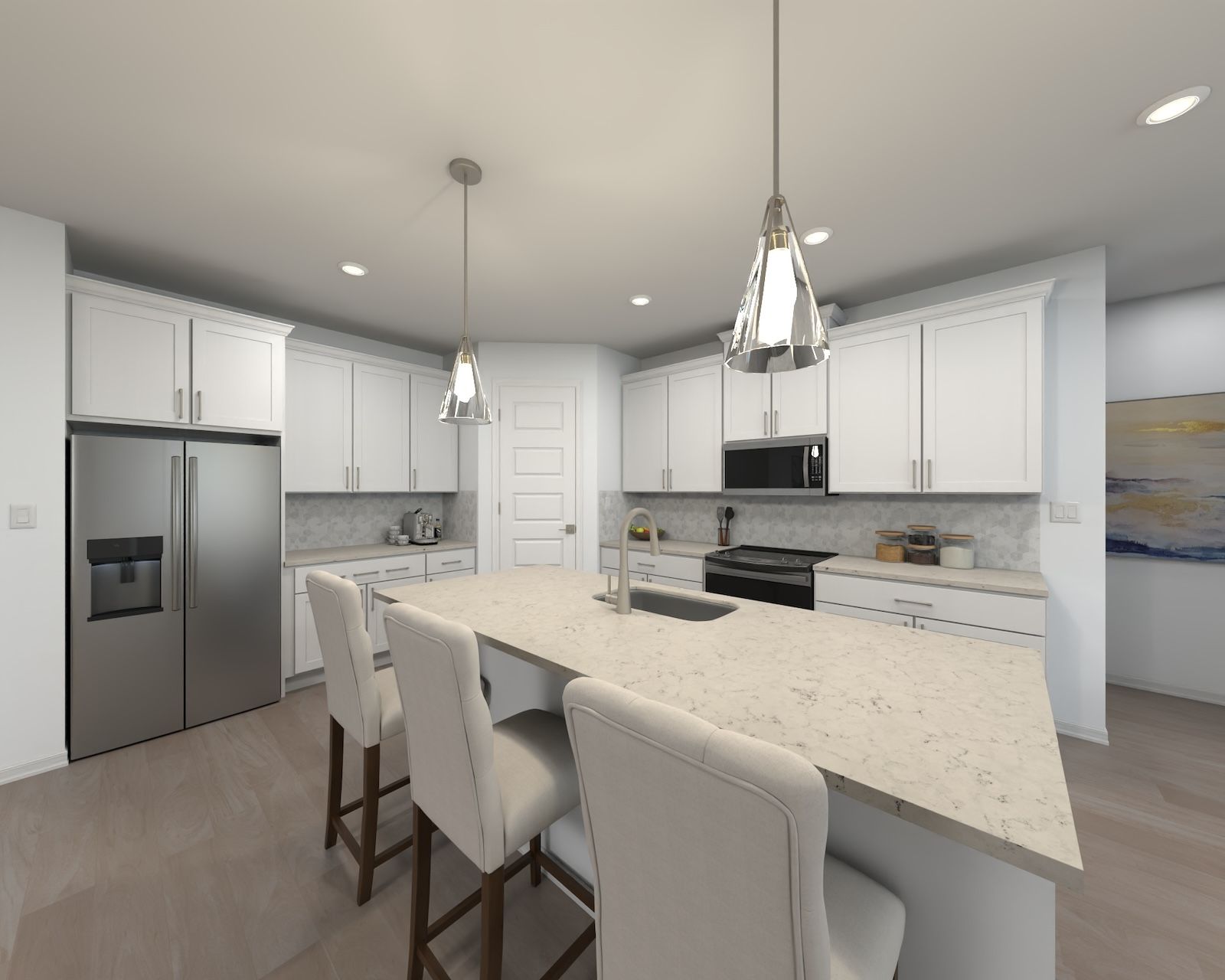 The Chesapeake Floorplan Kitchen Rendering.:The Chesapeake Floorplan Kitchen Rendering.