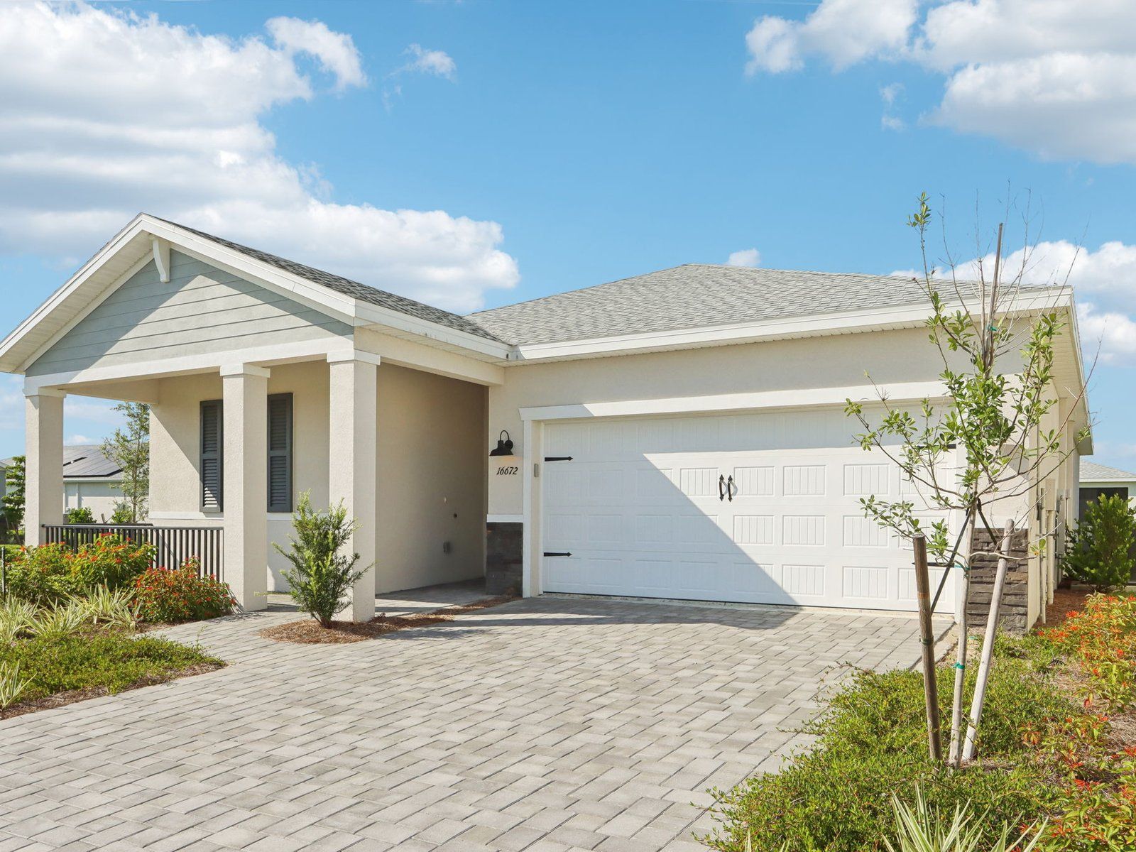 The Dove floorplan at 16672 Expedition Court.:Front Exterior