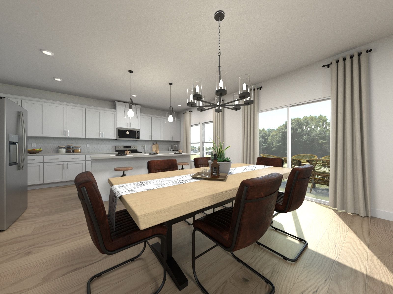 Dining Room:Virtually staged dining room in the Dakota floorplan.