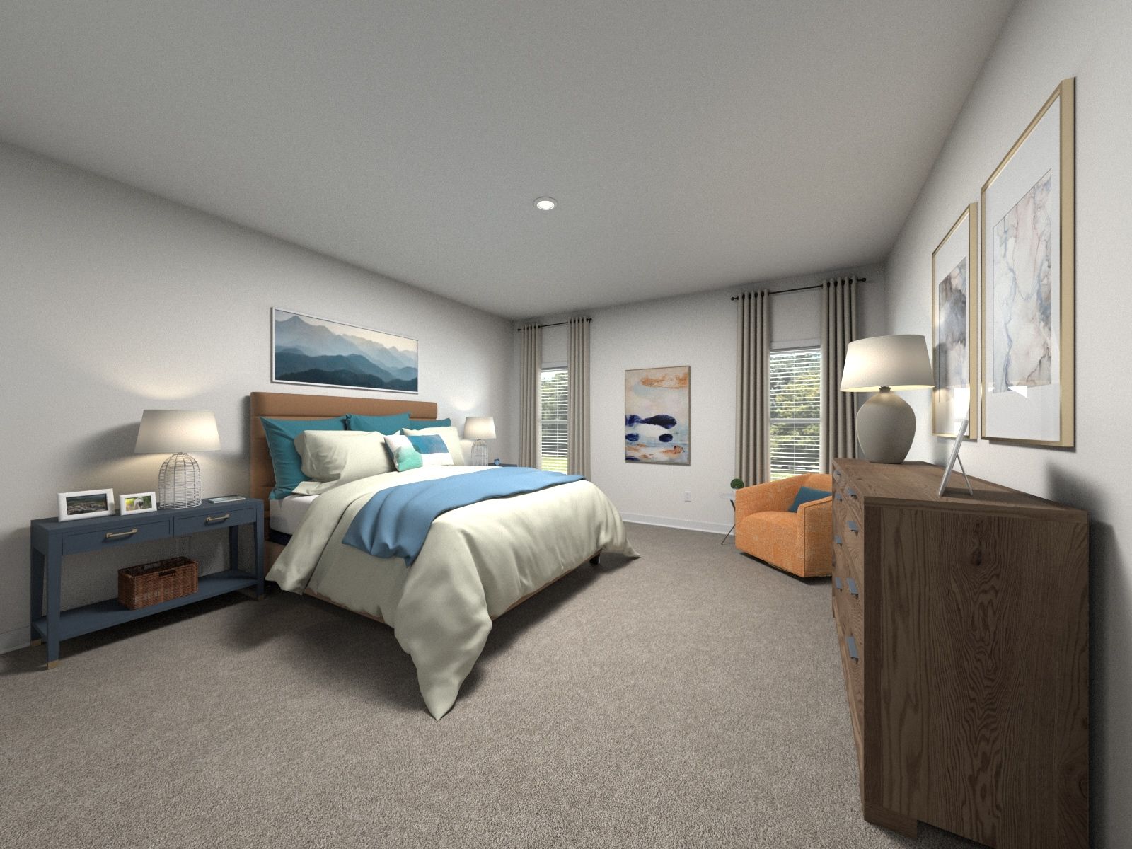Primary Bedroom:Primary Bedroom in the Manchester floorplan at Meritage Homes community.