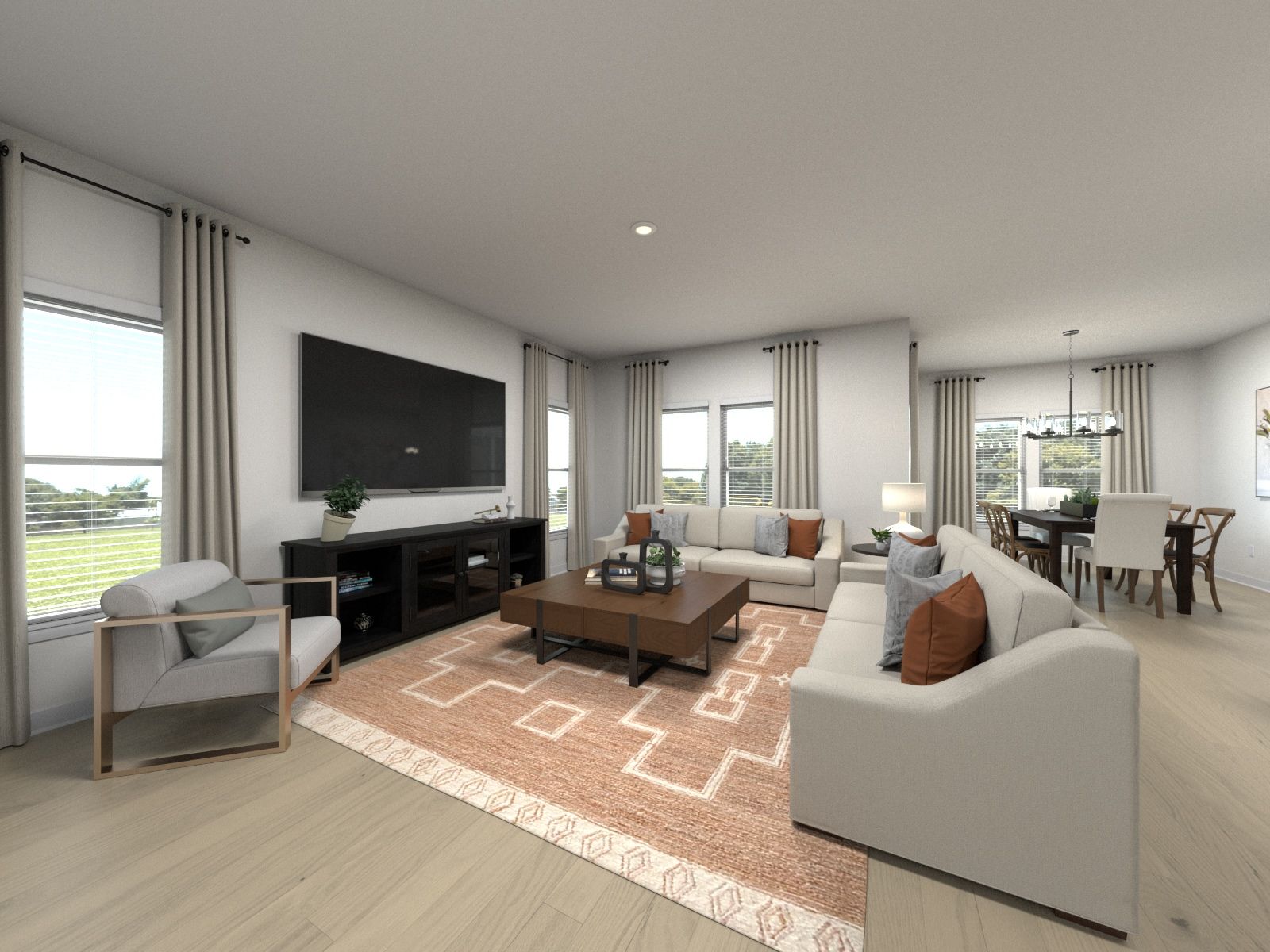 Great room in the Chandler floorplan at Meritage Homes community.:Great room in the Chandler floorplan at Meritage Homes community.