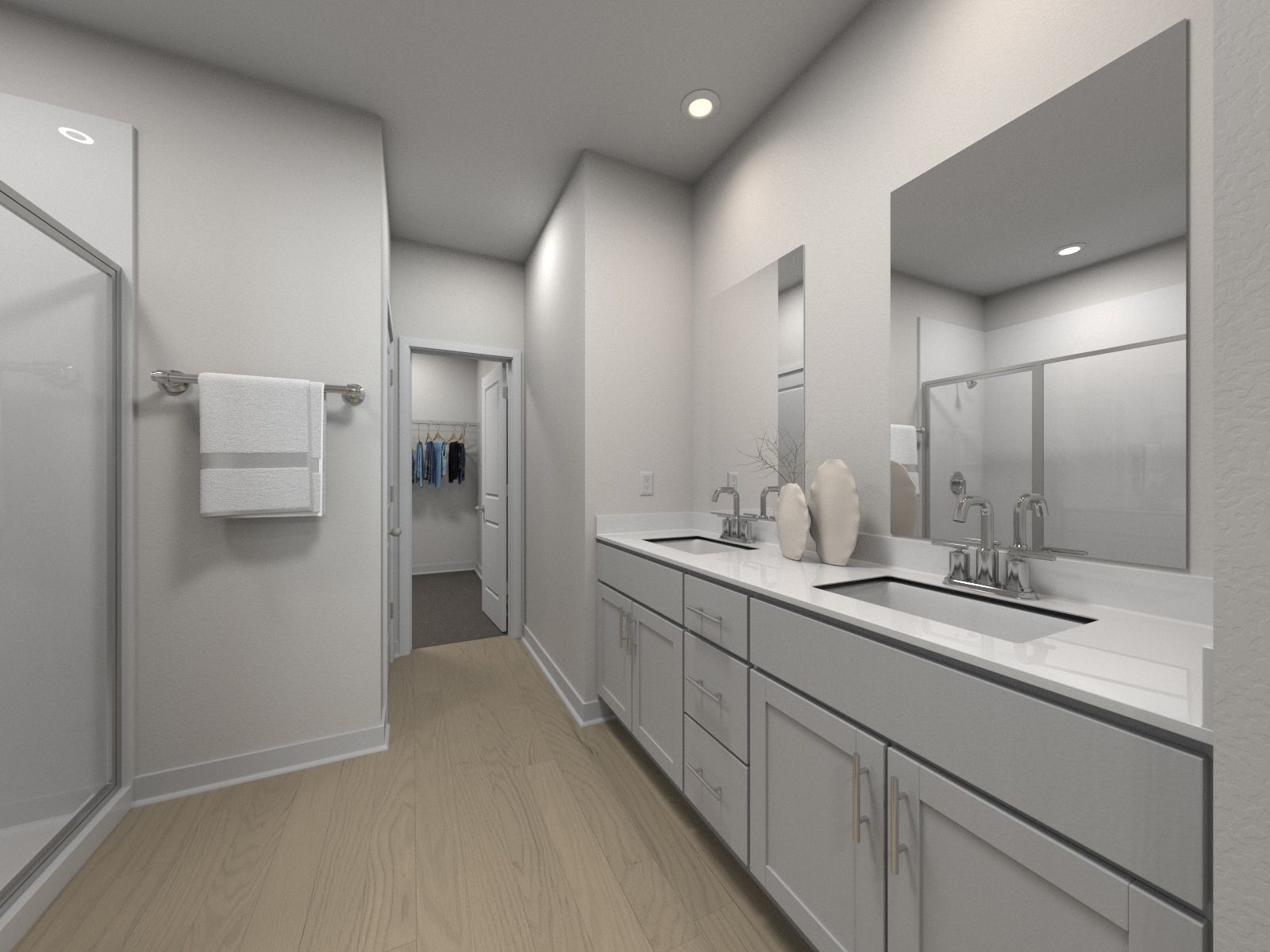 Primary Bathroom:Primary bathroom in the Chandler floorplan at Meritage Homes community.
