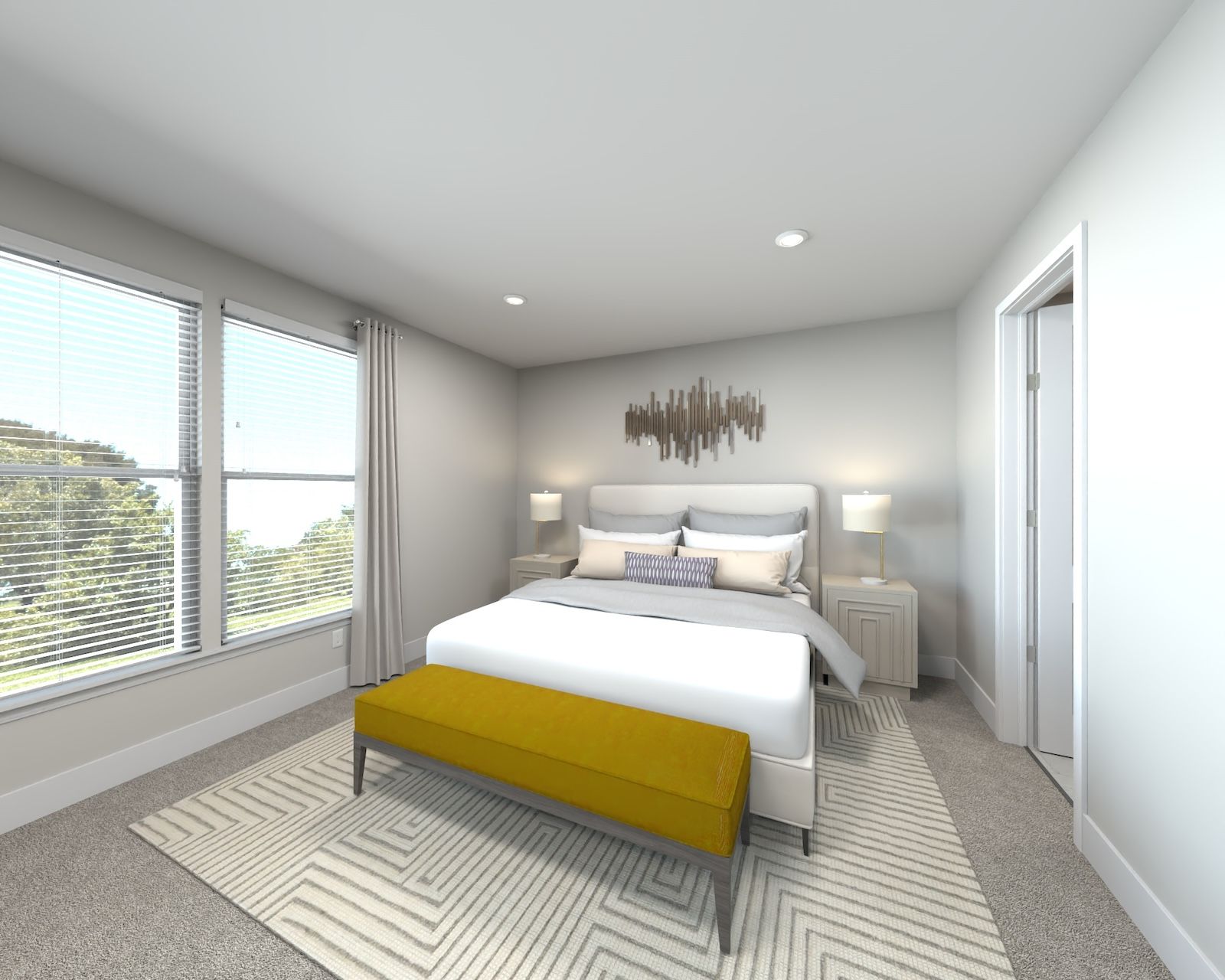 The primary suite offers a private retreat.:Primary Suite