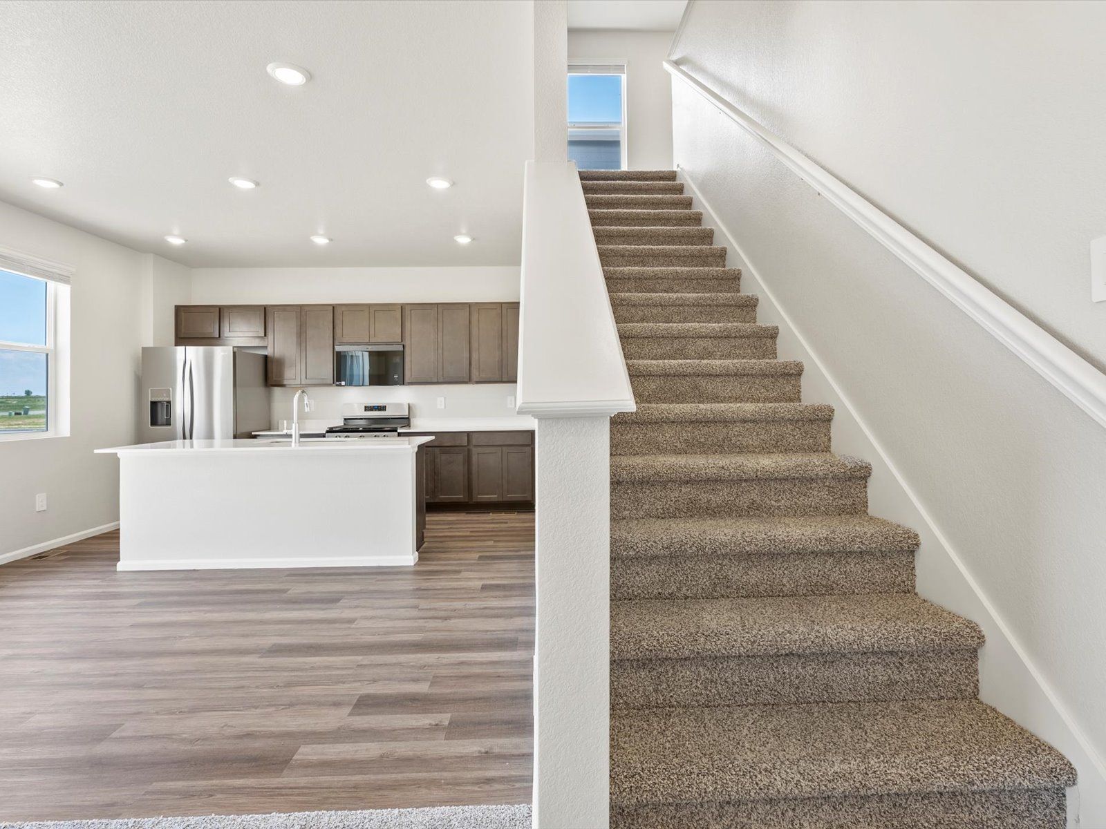 Stairs:The Flatiron floorplan image taken at a Meritage Homes community in Greeley, CO.
