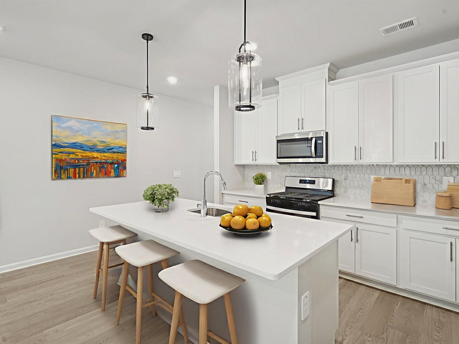 Kitchen:The Jewel floorplan with the Divine White interior package.