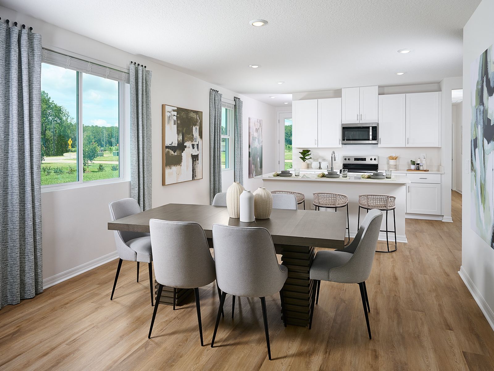 Dining Area Modeled:The Acadia Floorplan Dining Area Modeled at Leyland Preserve.