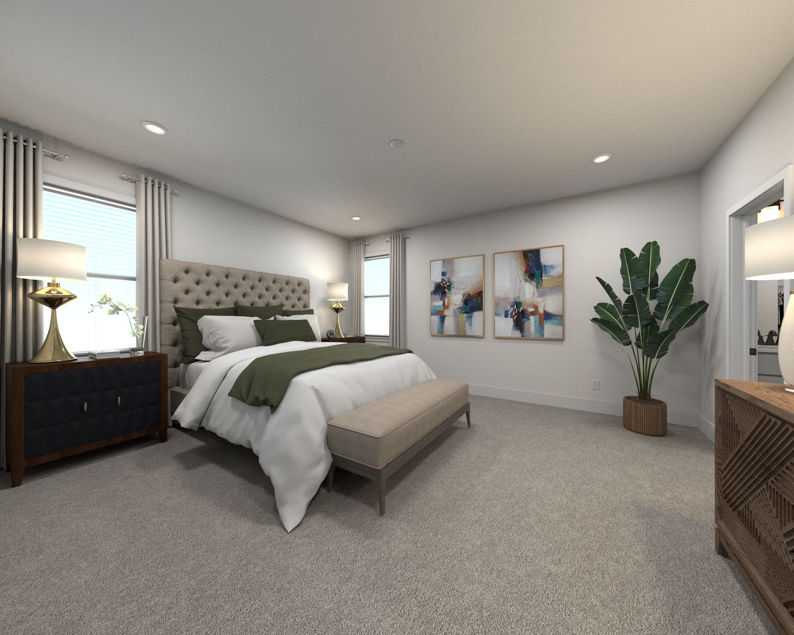 The primary suite offers a private retreat.:Primary Suite