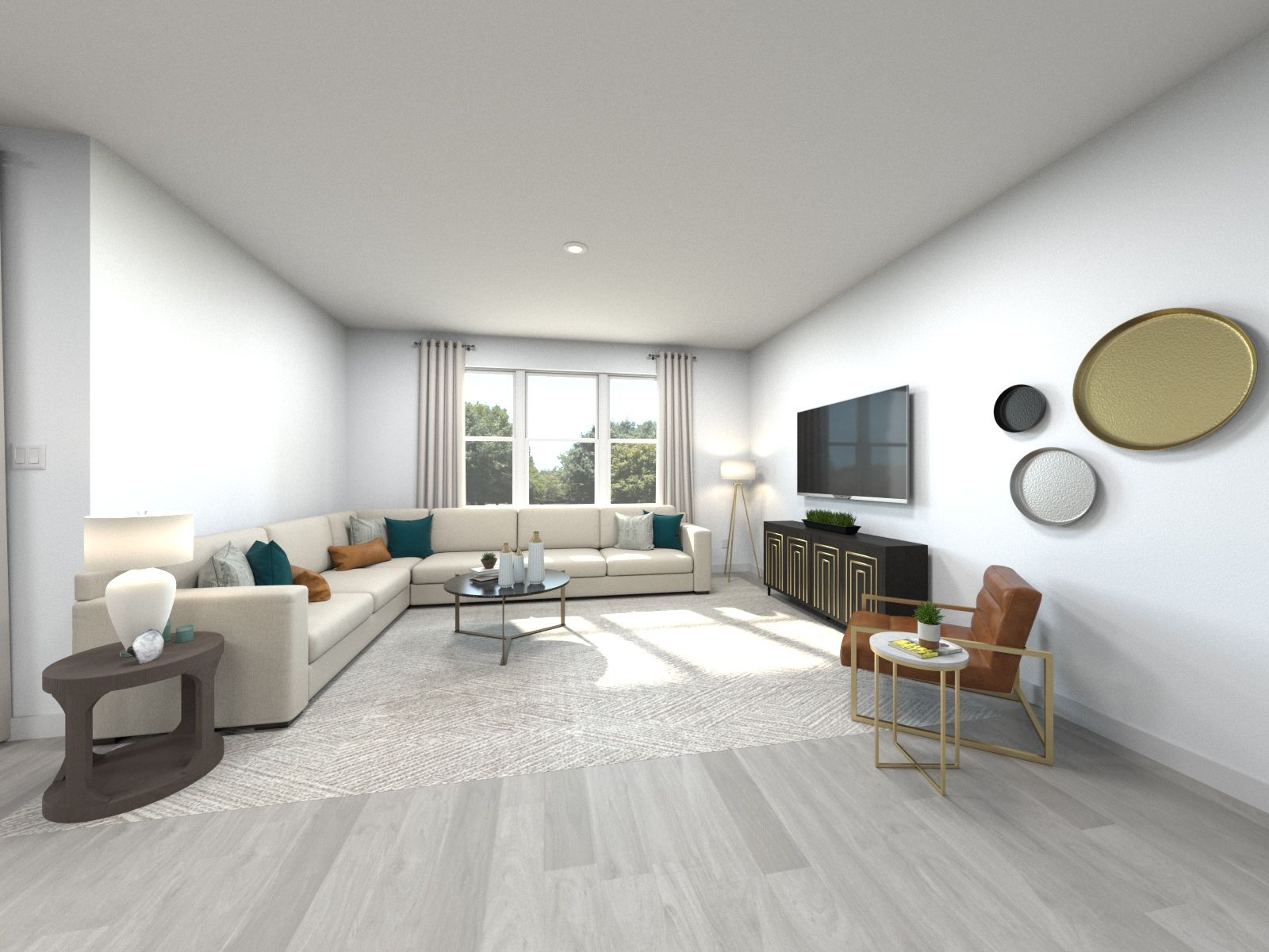 Rendering of the San Marino Living Room.:Rendering of the San Marino Living Room.