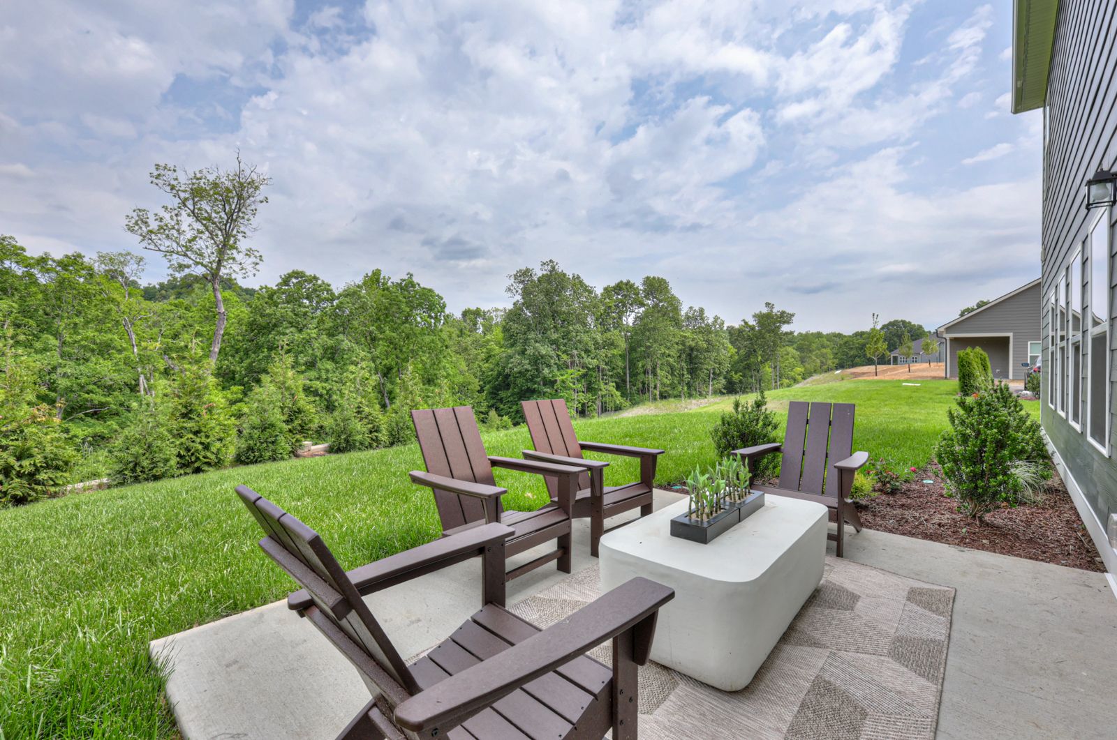 Enjoy summer nights on the back patio.