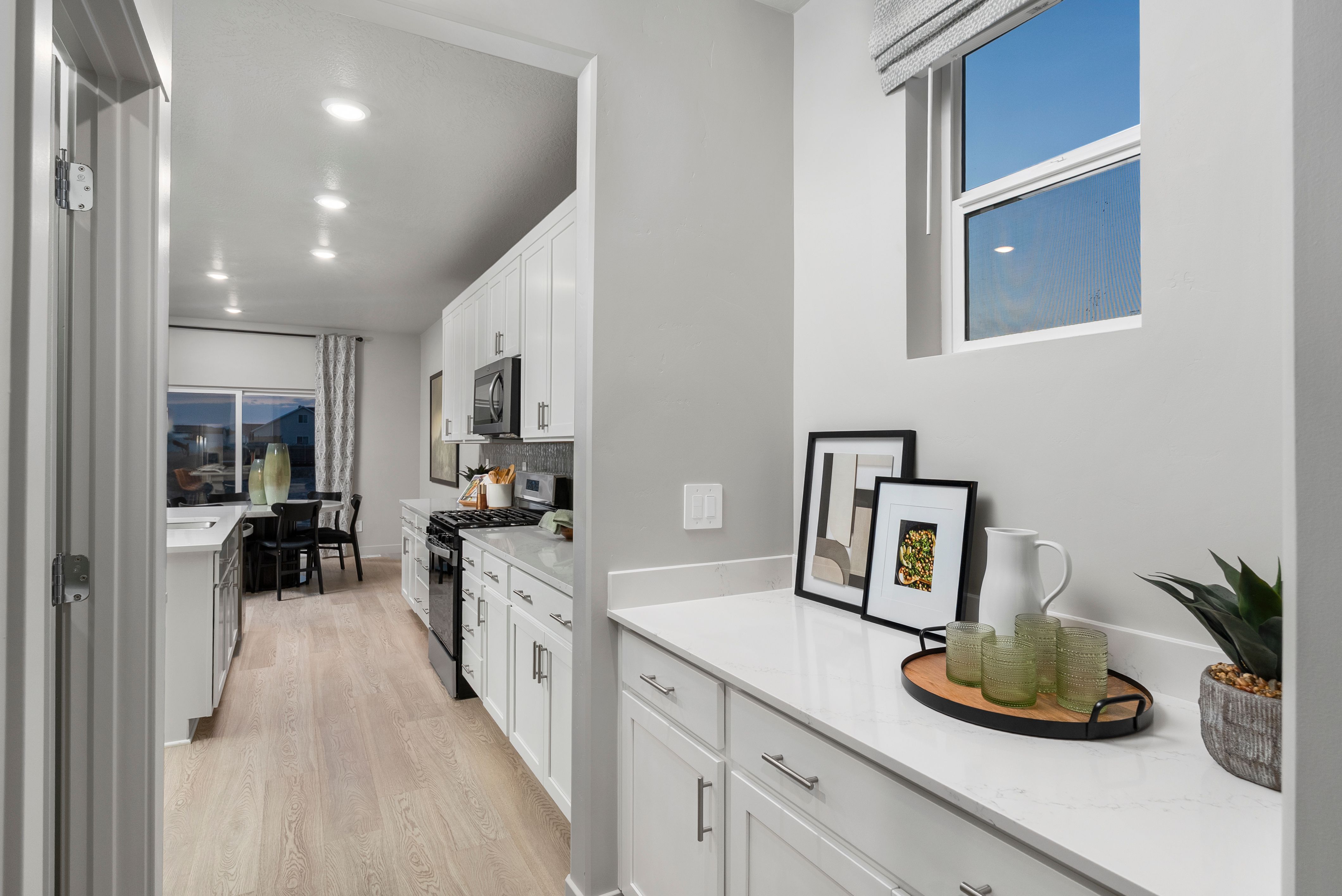 Kitchen Pantry:The Willow floorplan interior image taken at a Meritage Homes community in Santaquin, UT.