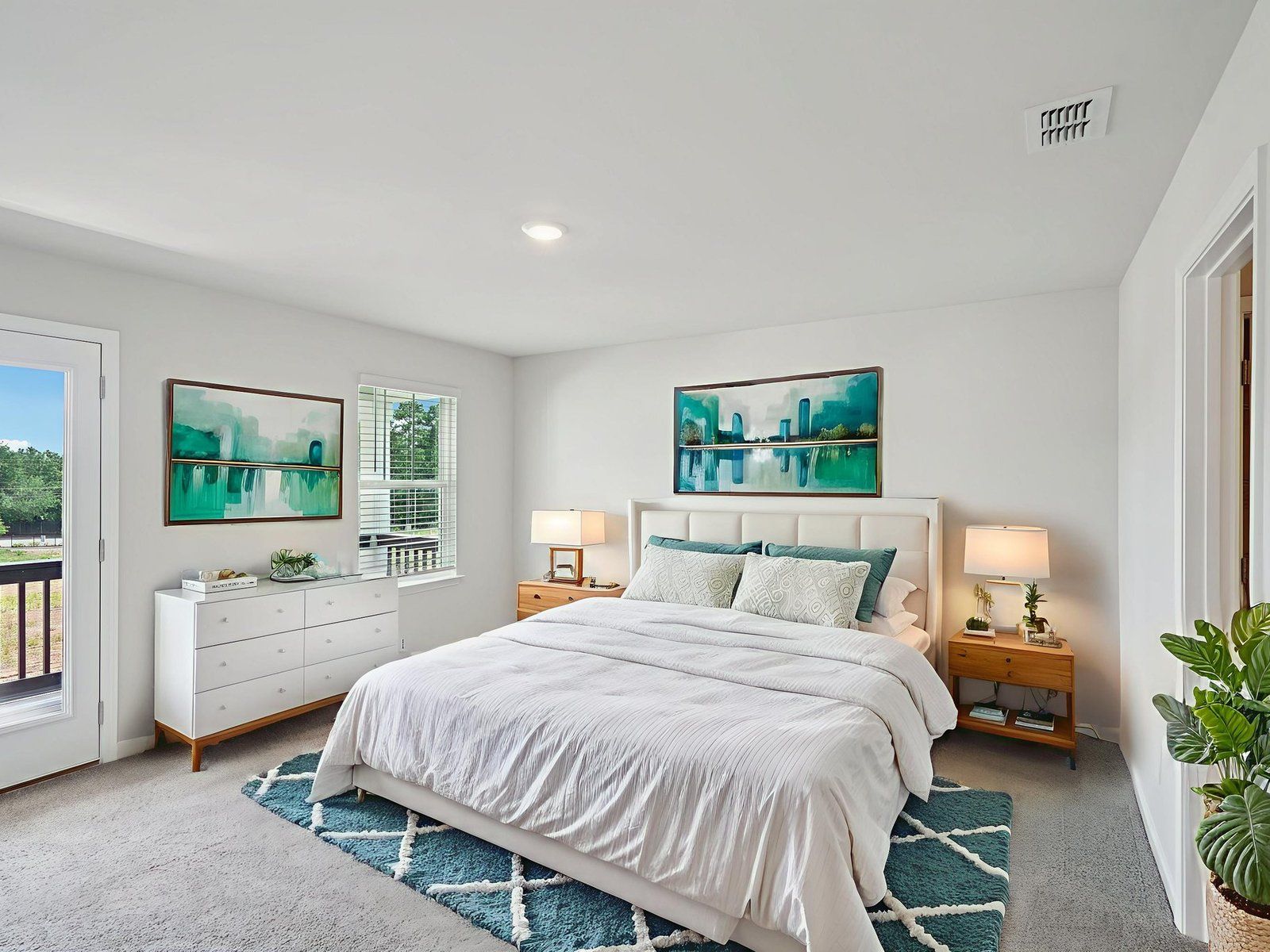 Primary Bedroom:The Lewiston floorplan with the Sleek Gray interior package.