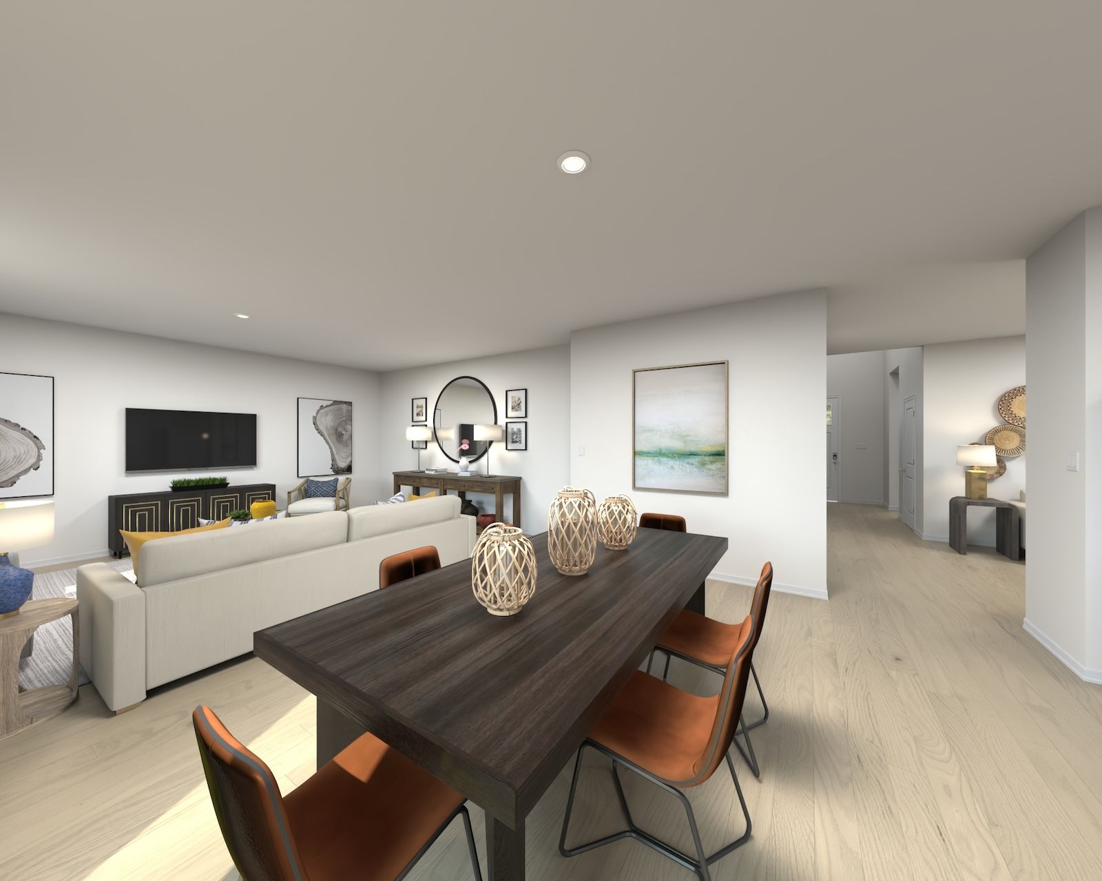 Rendering of the Lotus Floorplan Dining Area.:Rendering of the Lotus Floorplan Dining Area.