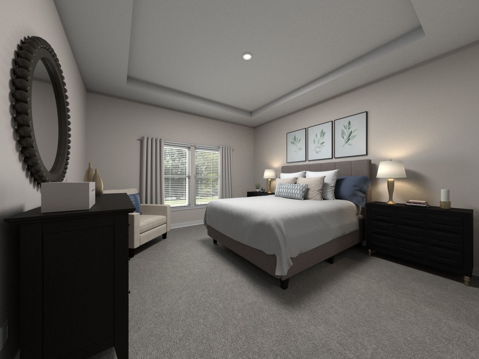 Virtually Staged Primary Suite:The primary suite offers a private retreat.