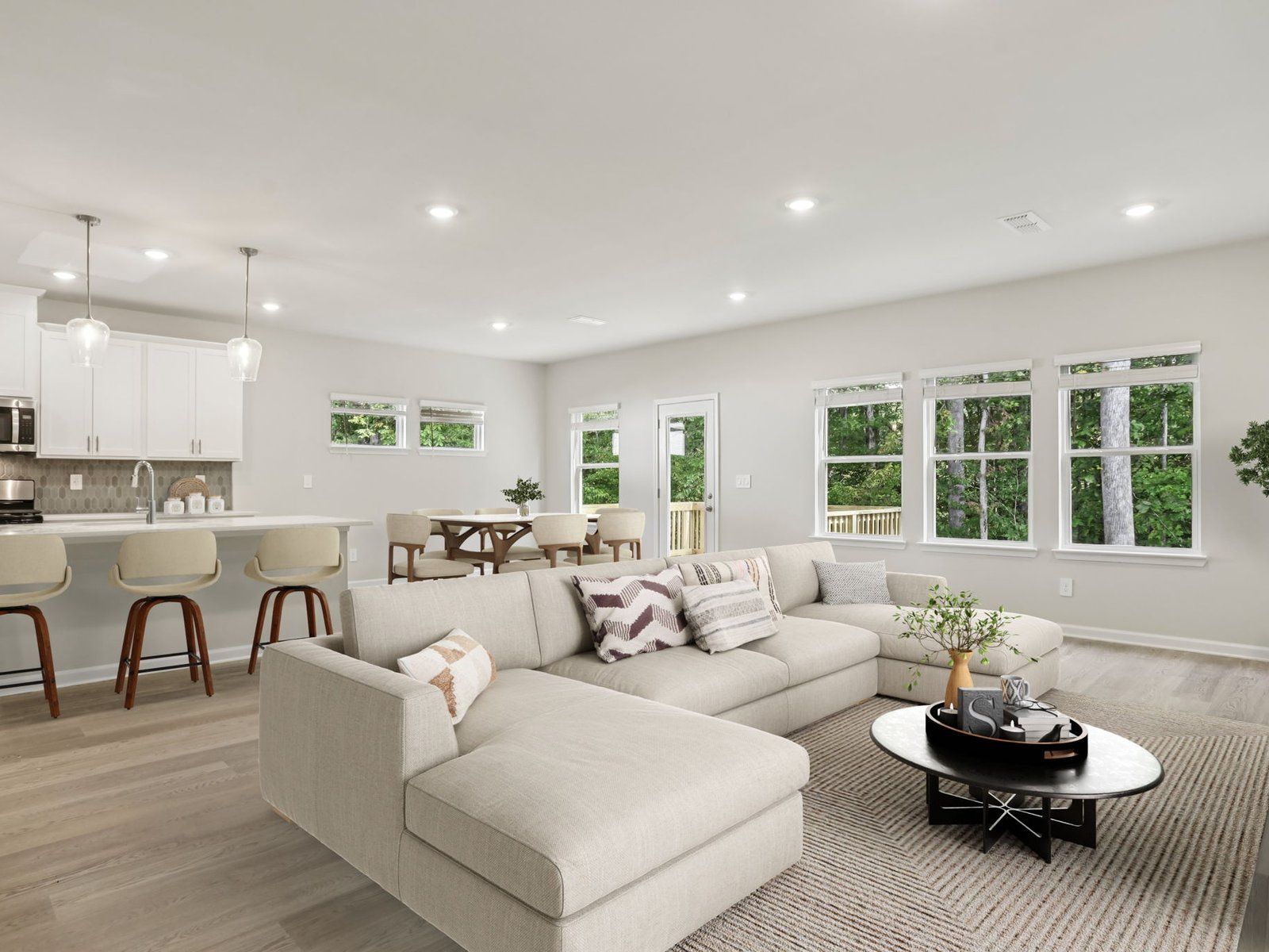 The Johnson Basement floorplan with the Lush White interior package.:Great Room
