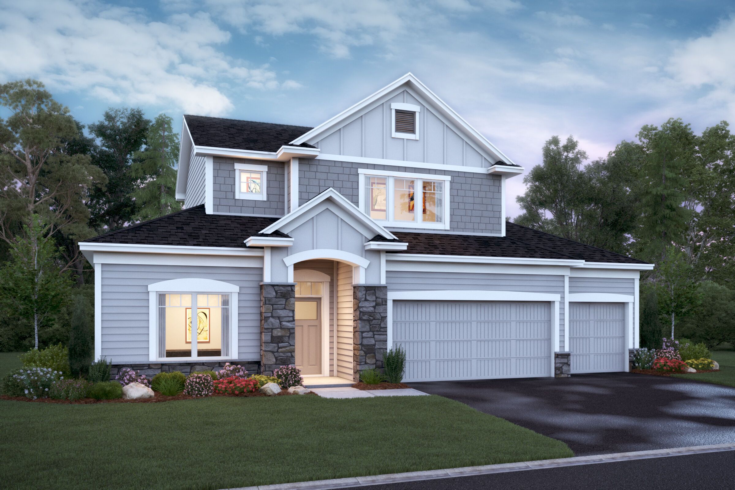 Aspen Elevation C | 3 car:Aspen Elevation C | 3 car