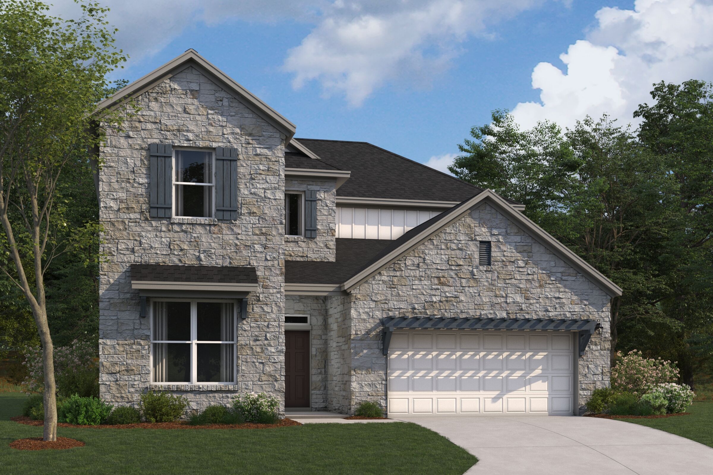 Balcones II Elevation C:Balcones II Elevation C