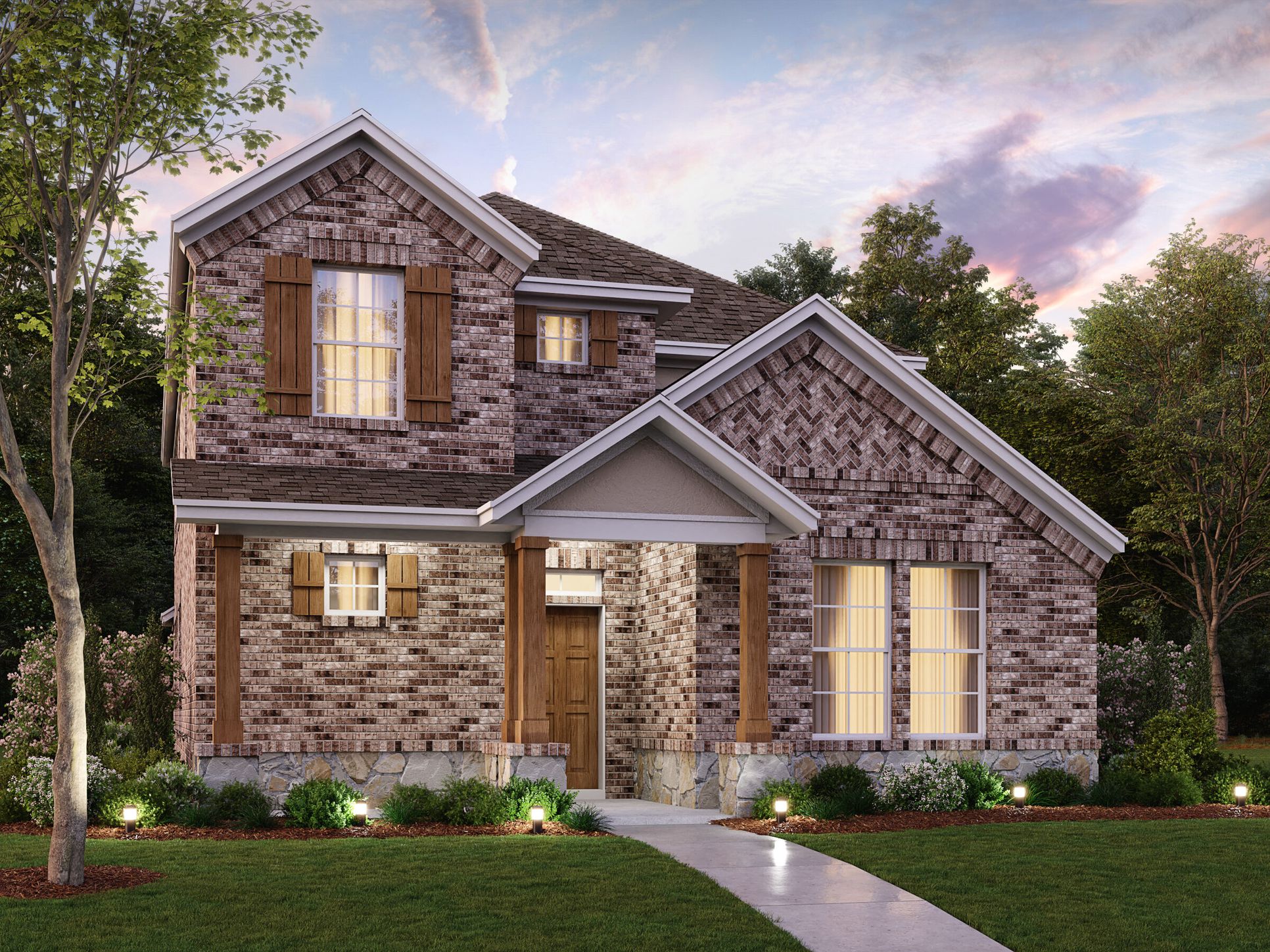 Violet Elevation C - Optional Stone:Violet Elevation C - Optional Stone