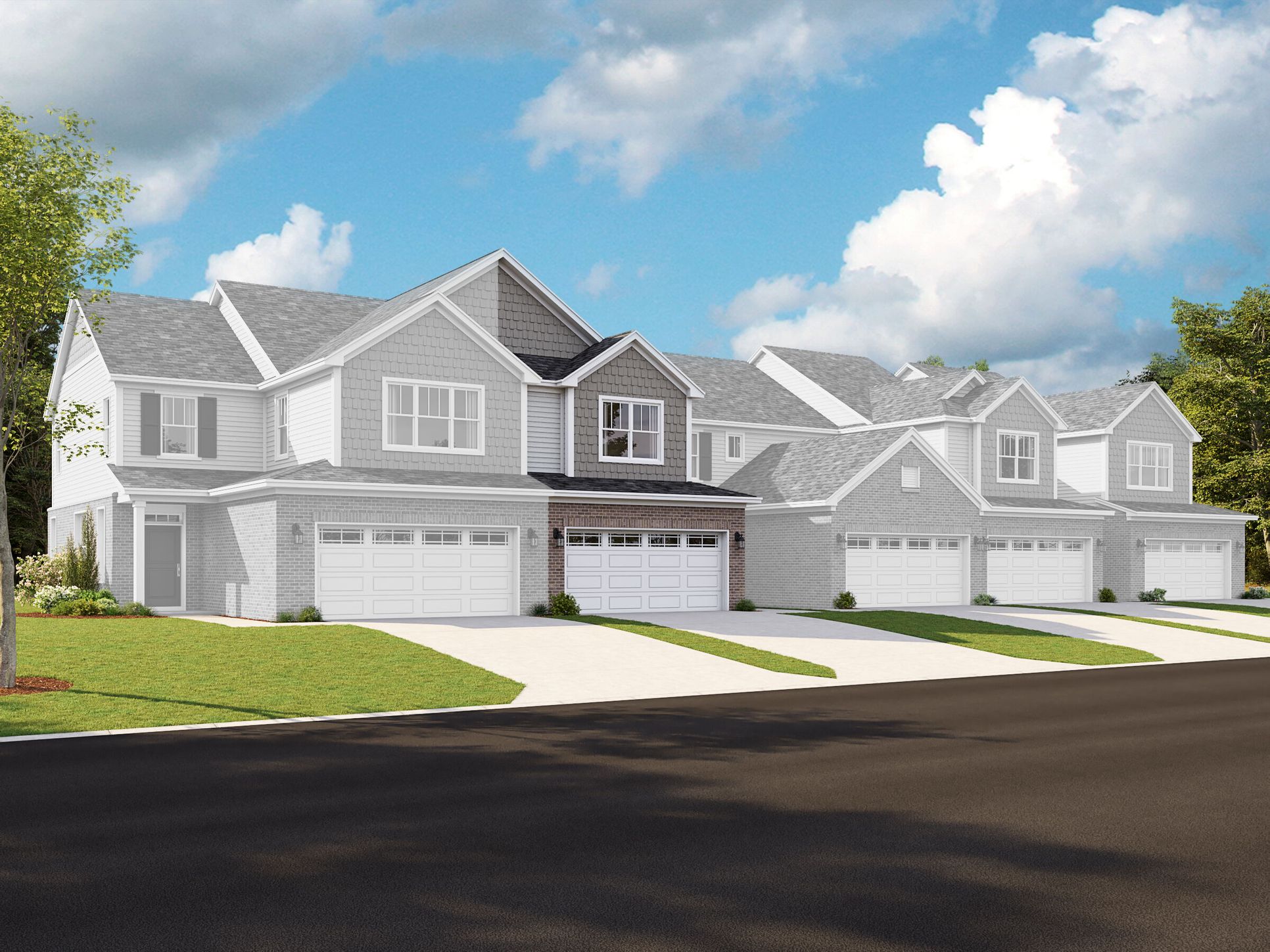 Autumn Park Townhomes 5 Unit Building – Braeden Left:Autumn Park Townhomes 5 Unit Building – Braeden Left