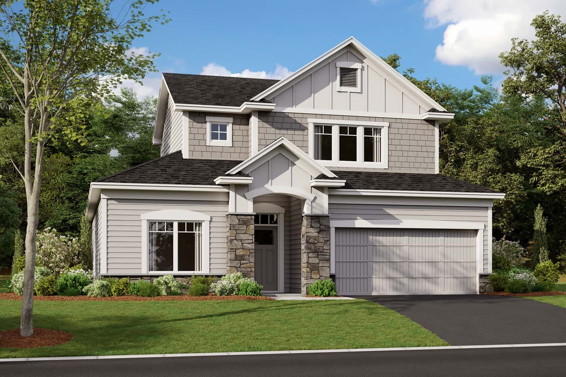 Aspen Elevation C - Stone:Aspen Elevation C - Stone