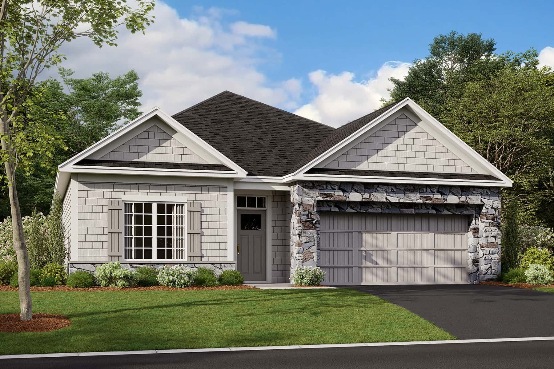Cedarwood II Elevation A - Stone:Cedarwood II Elevation A - Stone