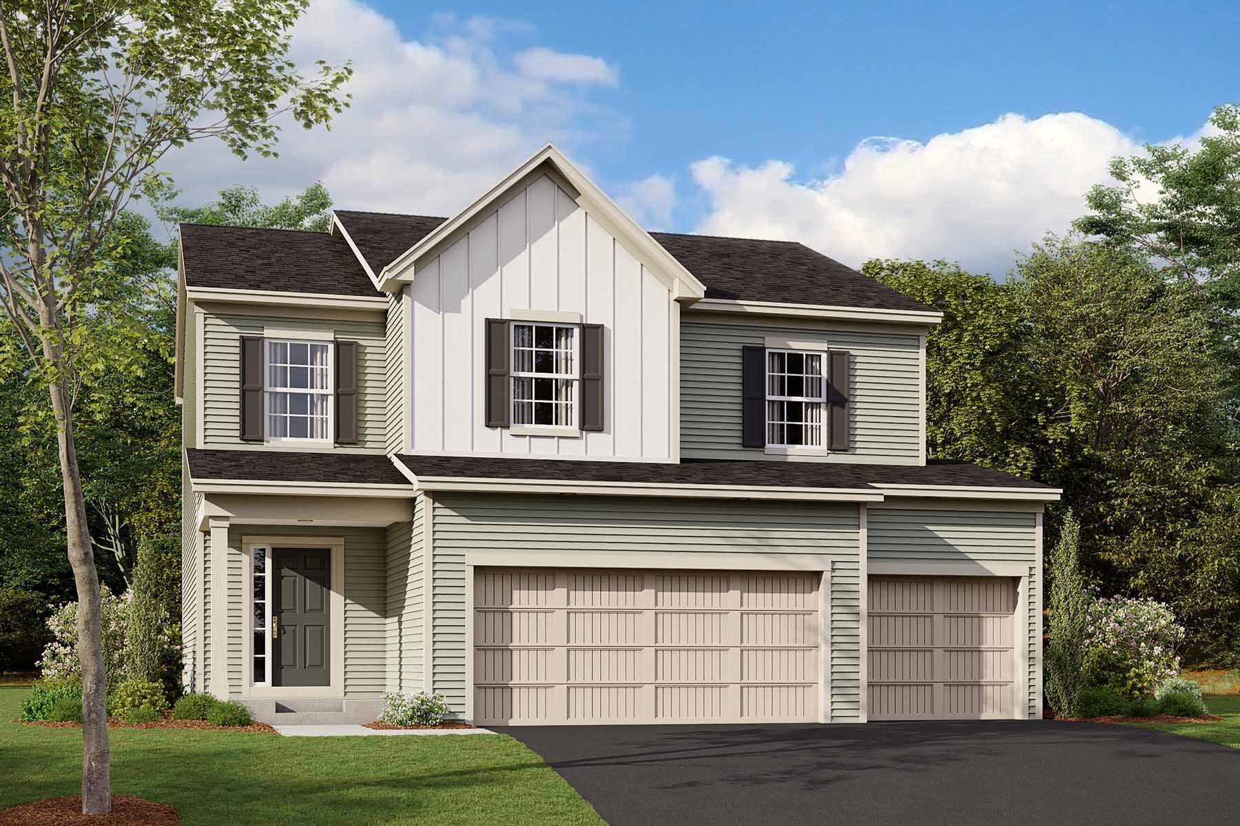 Sophia 3-Car Elevation A:Sophia 3-Car Elevation A