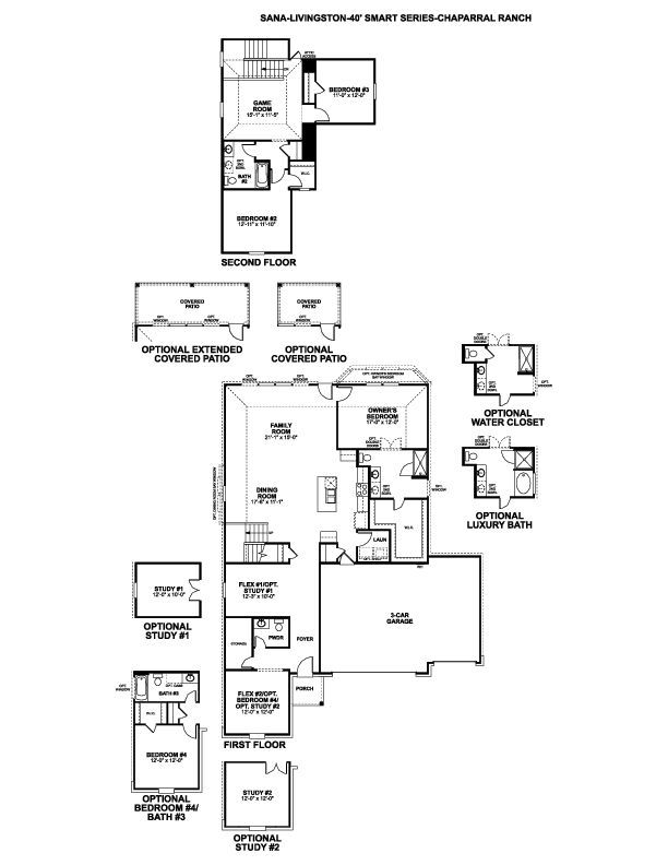 Livingston 3 Car Floorplan Print:Livingston 3 Car Floorplan Print
