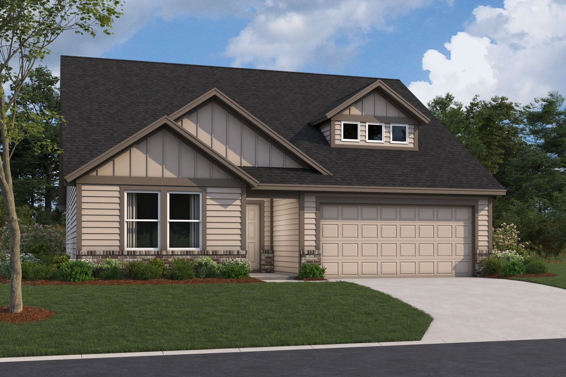 Garner Elevation C Brick:Garner Elevation C Brick
