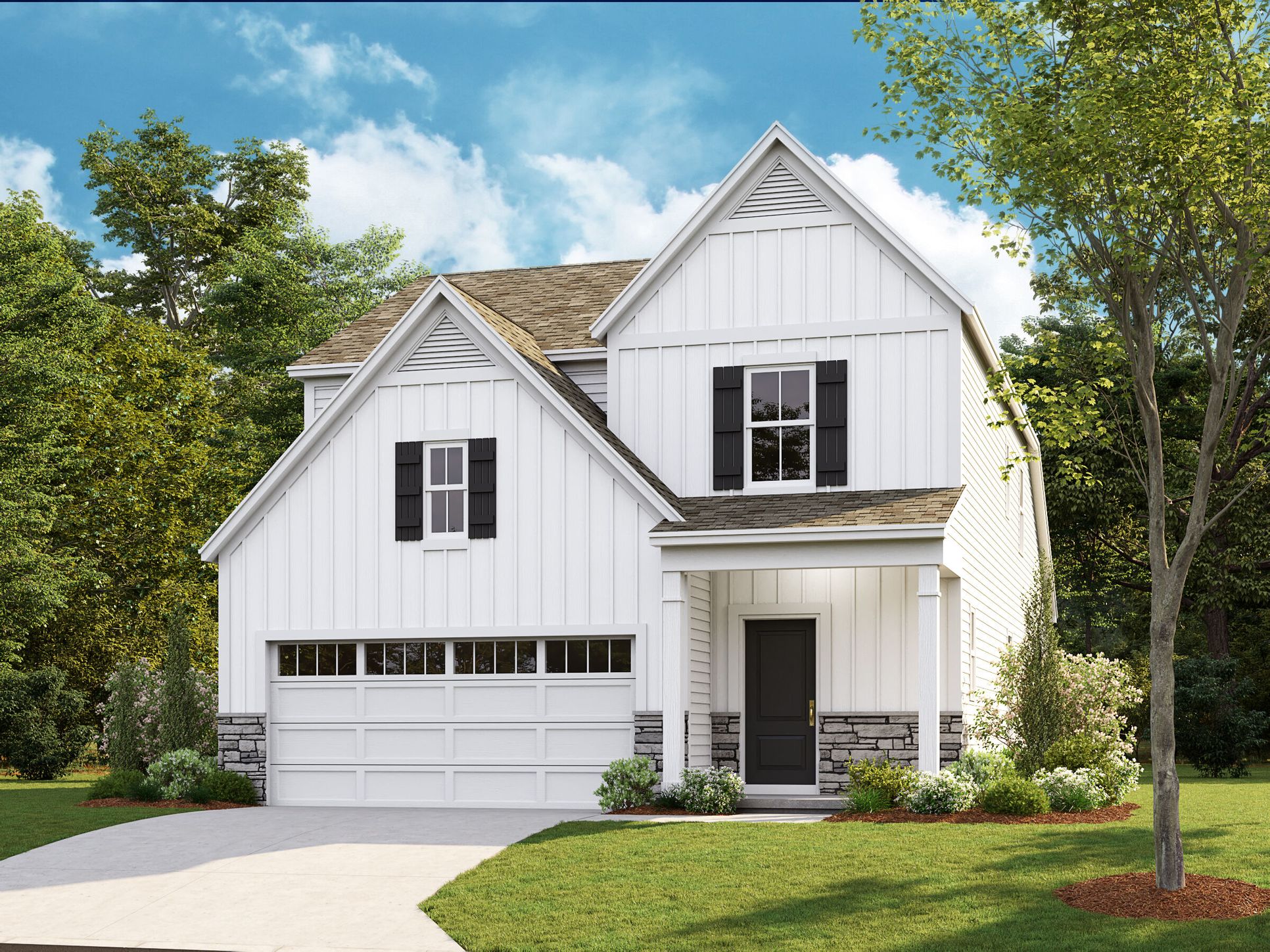 Oxford Elevation B with Bonus Room:Oxford Elevation B with Bonus Room