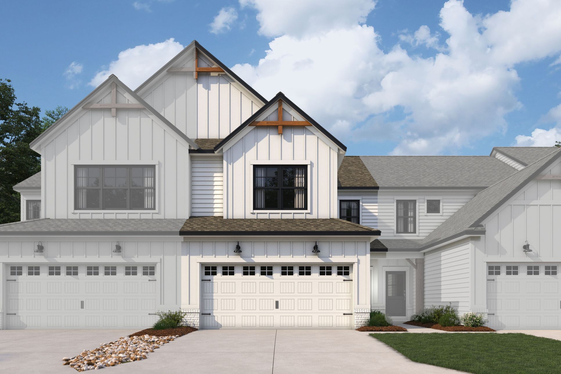 2-Story Farmhouse Elevation 3:2-Story Farmhouse Elevation 3