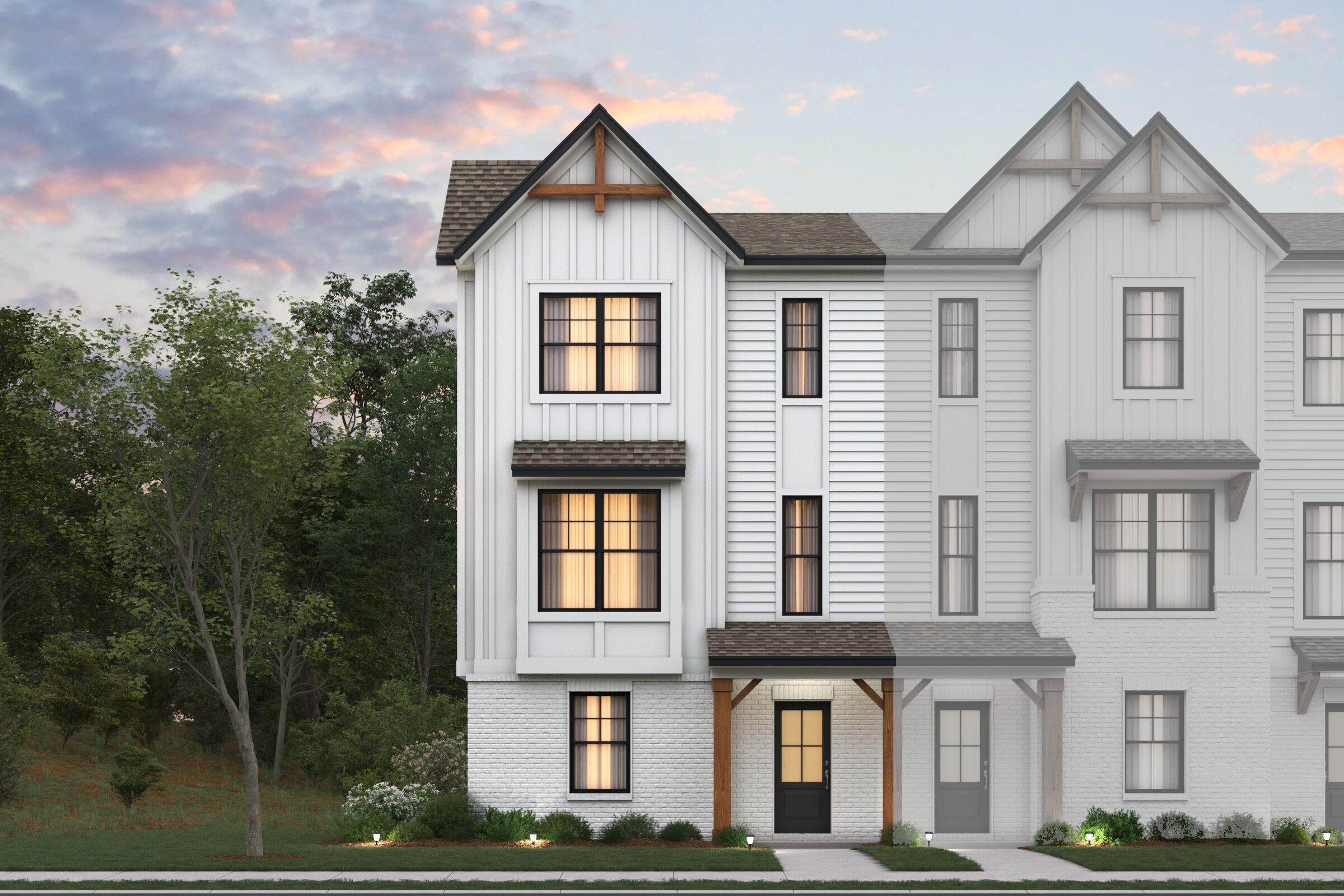 3 Story Farmhouse Elevation 3:3 Story Farmhouse Elevation 3