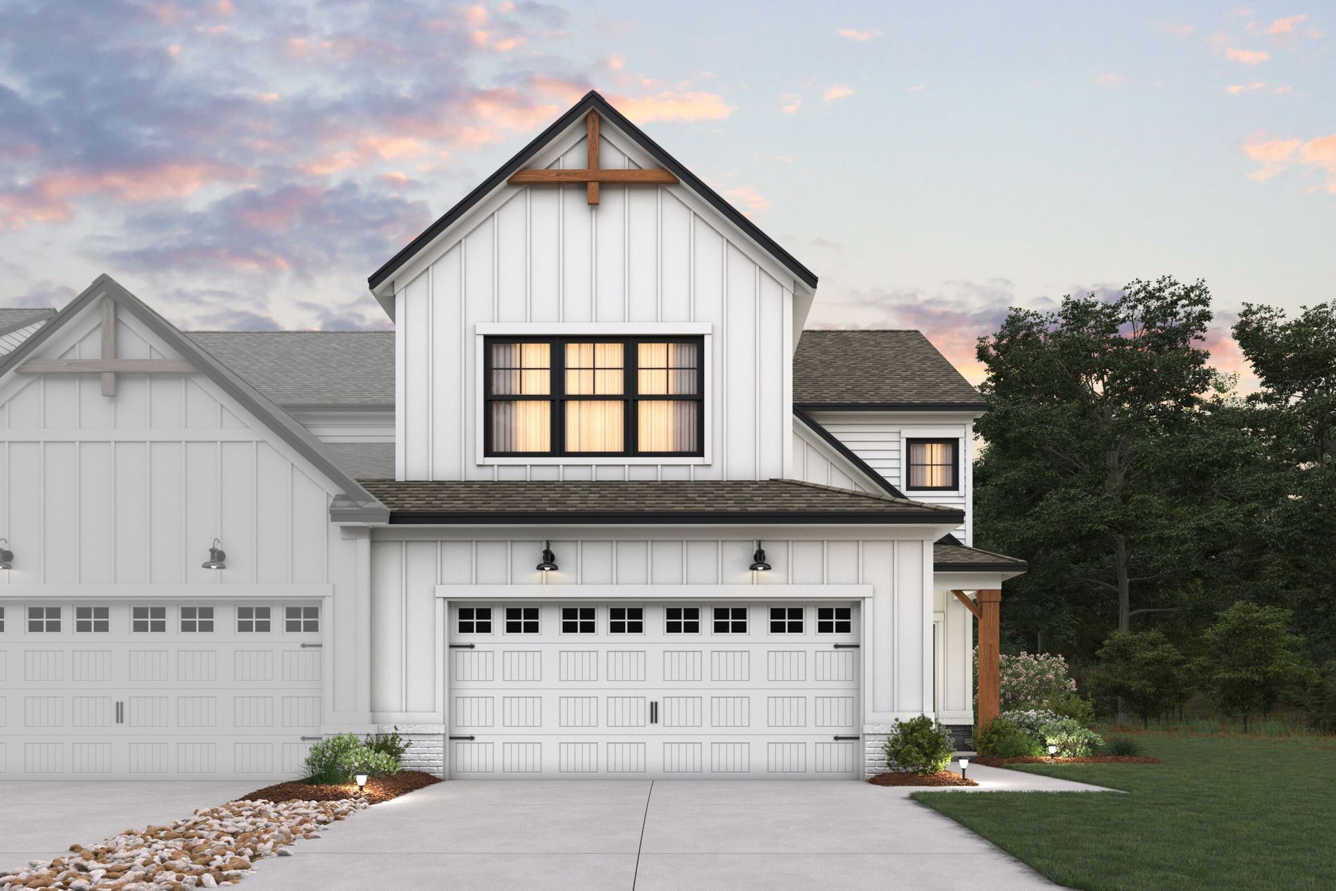 2-Story Farmhouse Elevation 3:2-Story Farmhouse Elevation 3