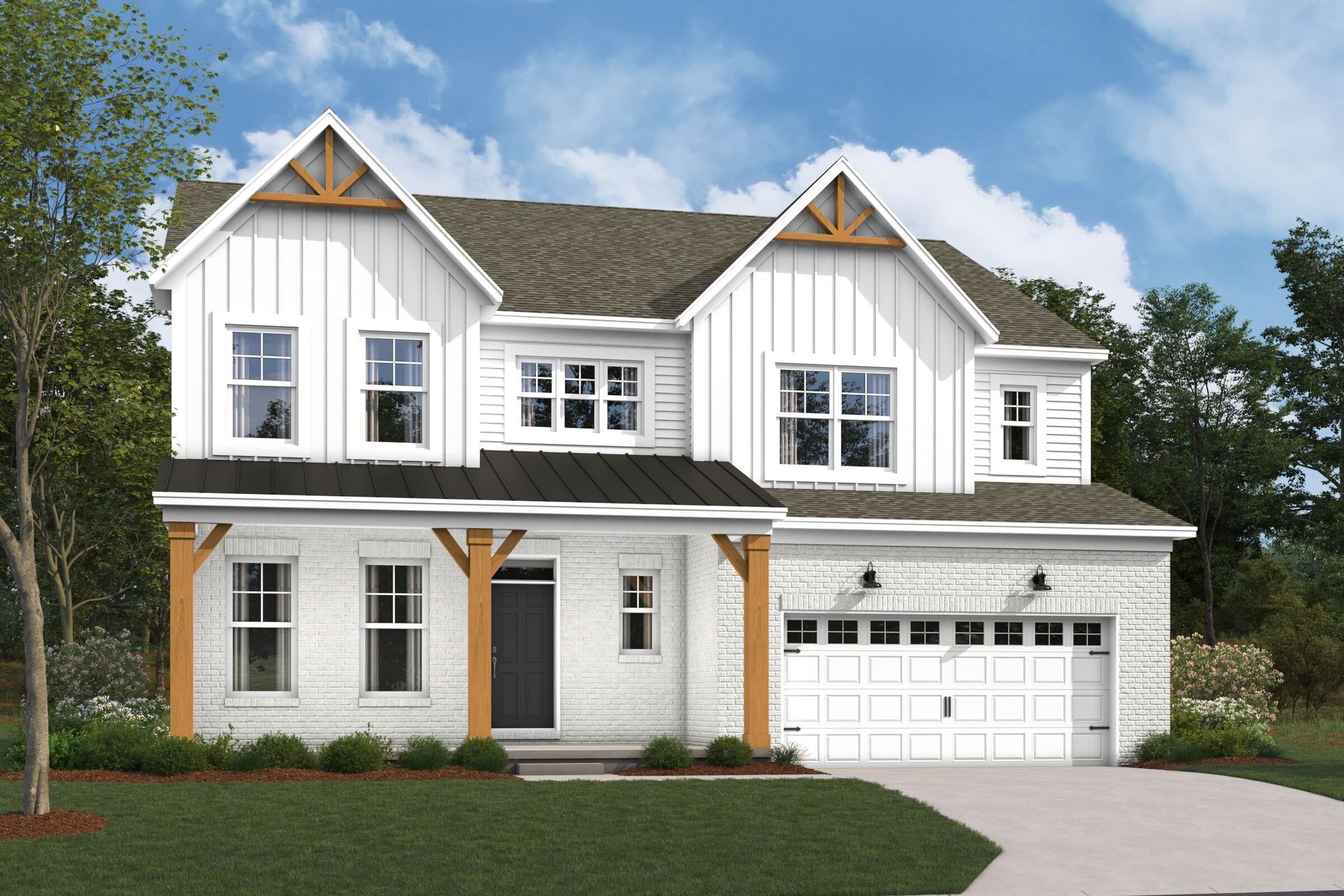 Berkeley Elevation B with Optional Brick:Berkeley Elevation B with Optional Brick